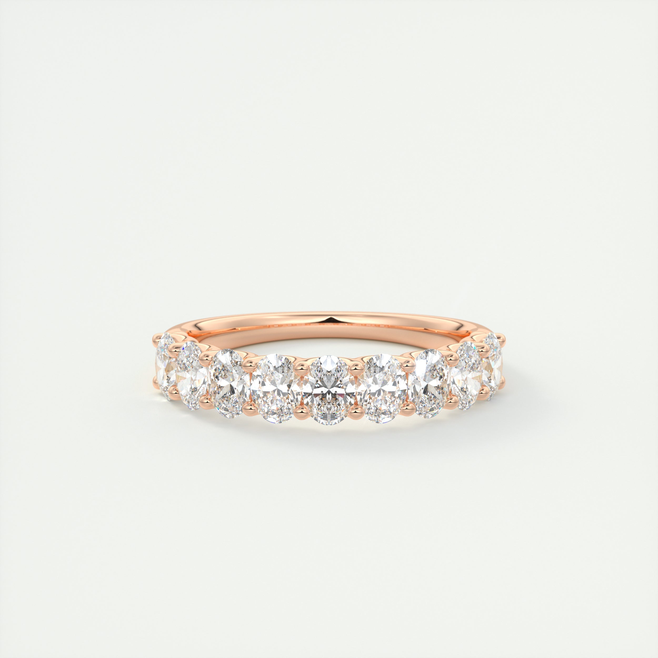 4.4mm Oval Half Eternity Band (1.35 TCW)
