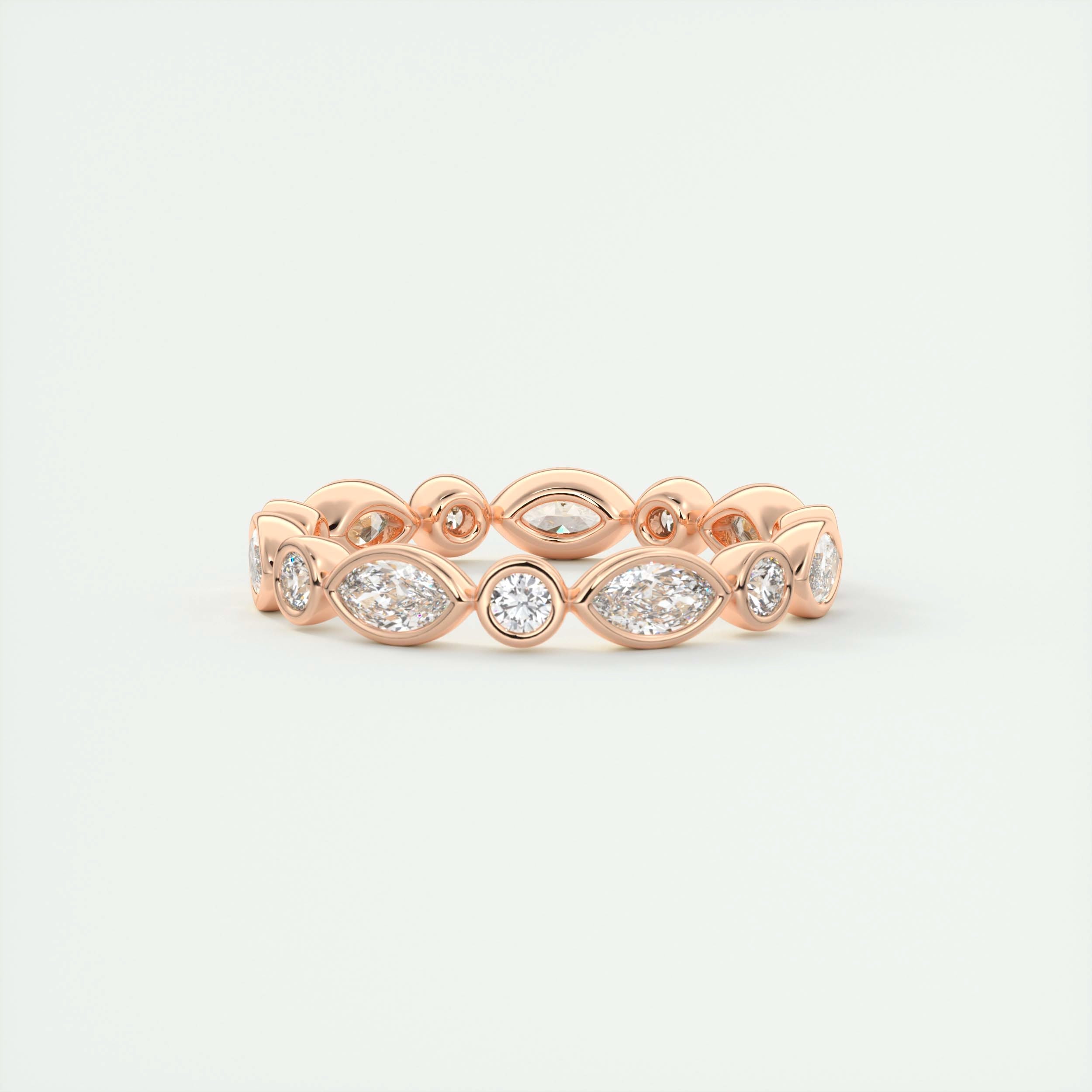 Marquise Bezel Eternity Band (0.75 TCW)
