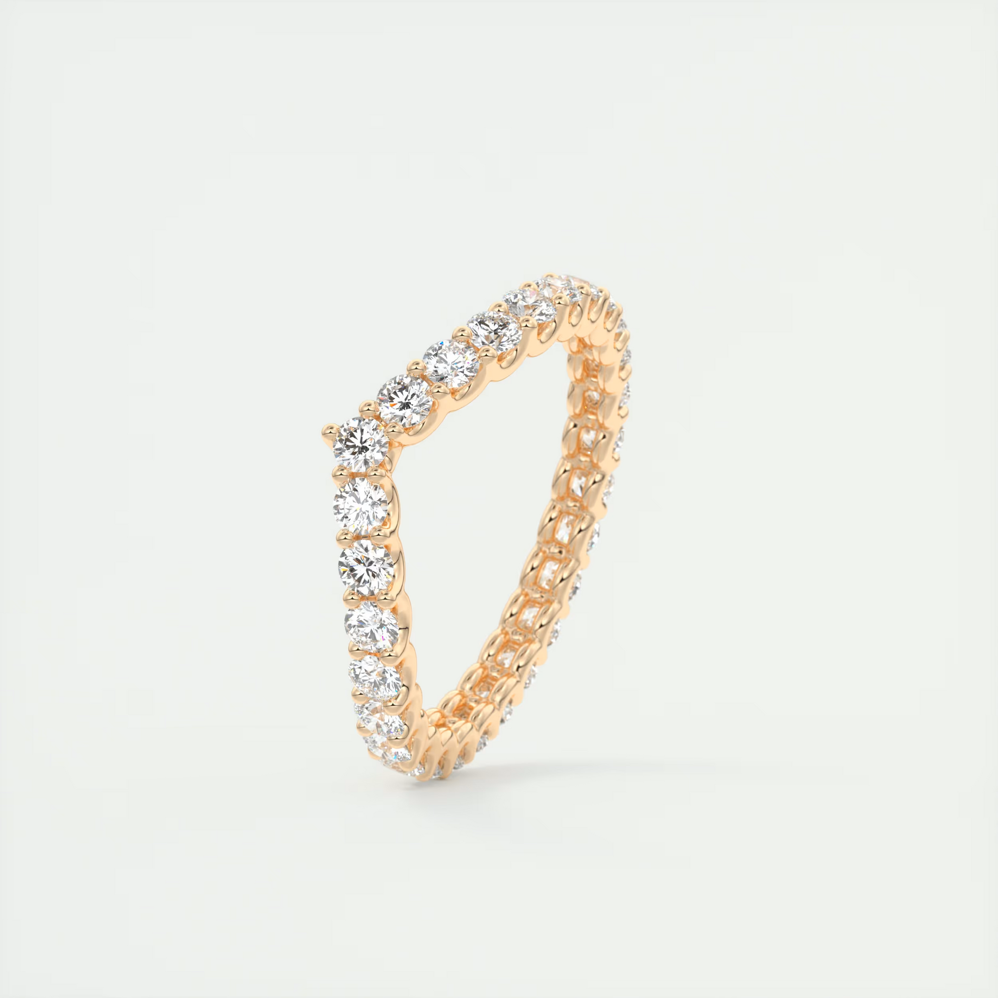 2.2mm Peaked Scallop Eternity Band (1.10 TCW)