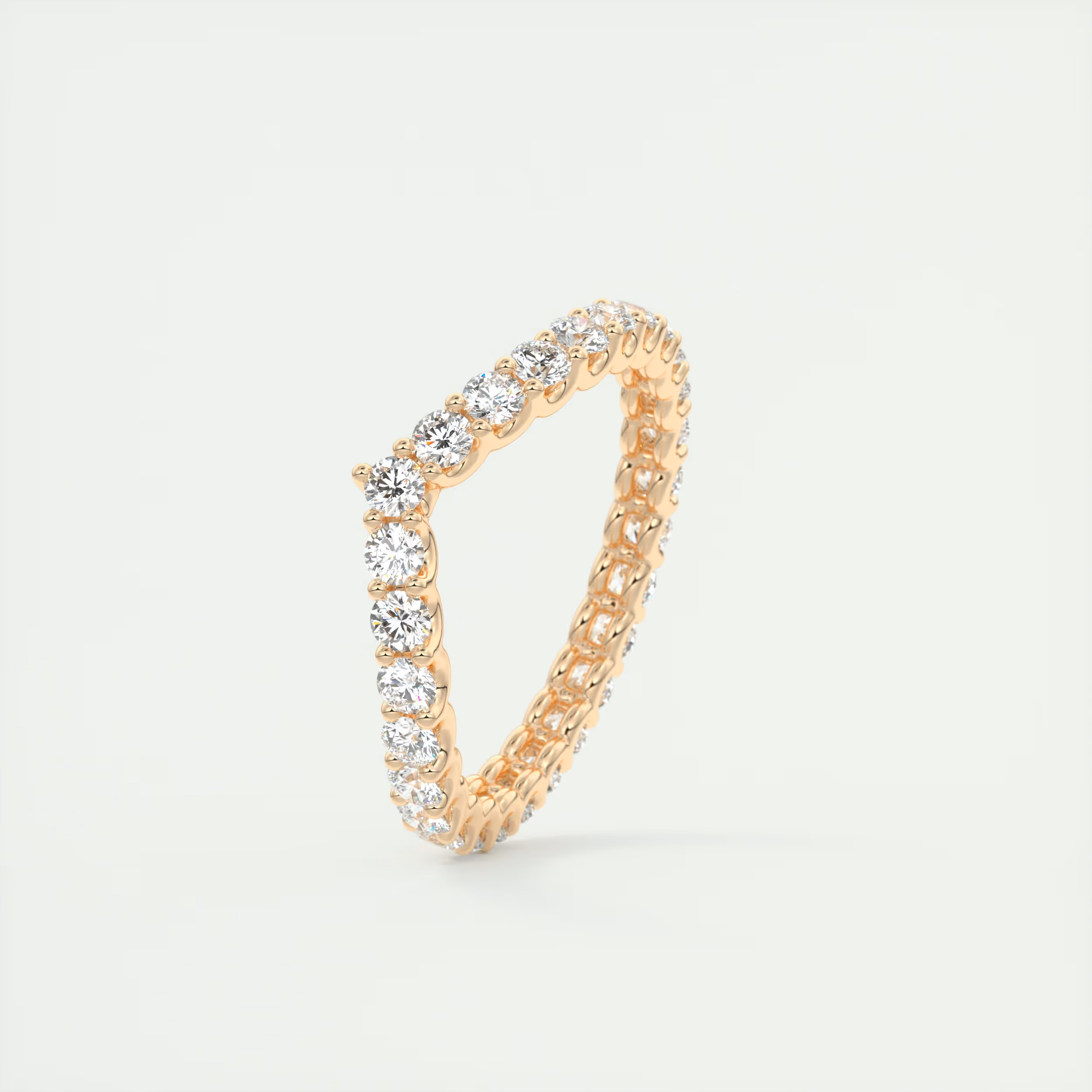2.2mm Peaked Scallop Eternity Band (1.10 TCW)