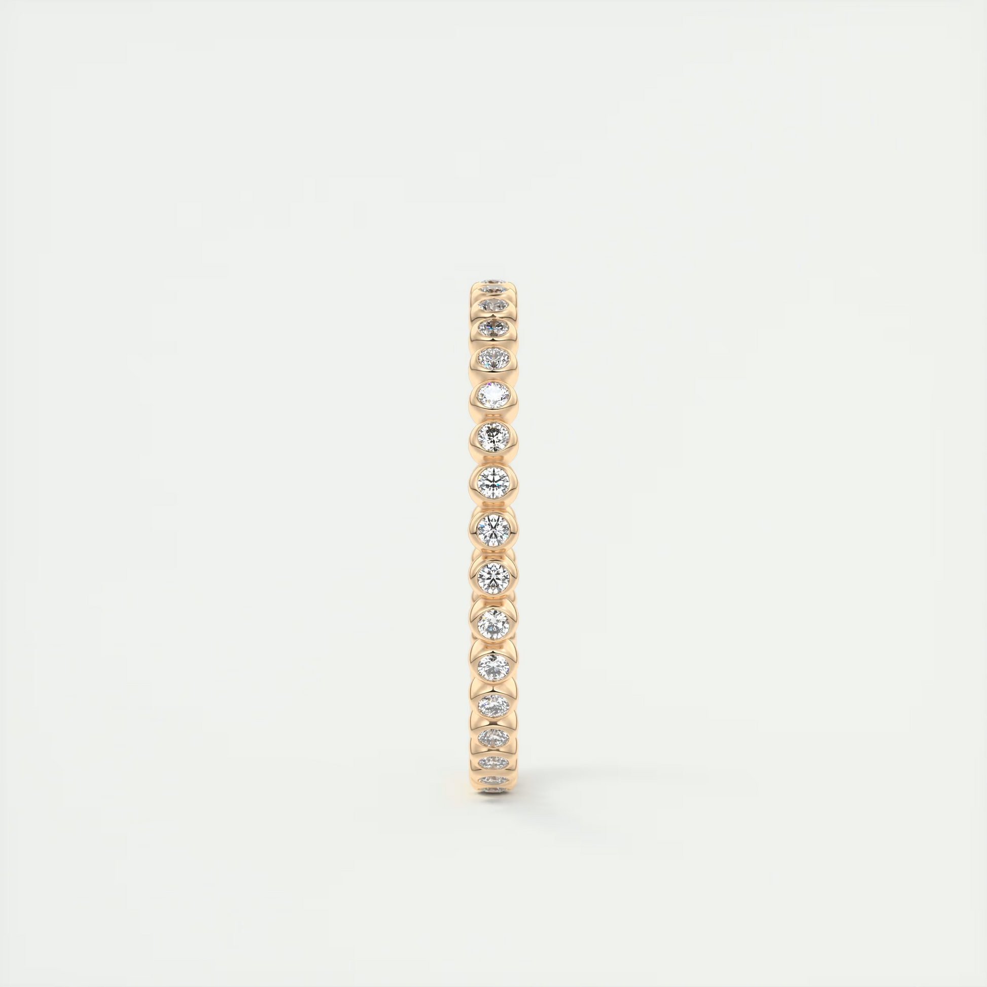 Bezel Set Beaded Eternity Band (0.25 TCW)
