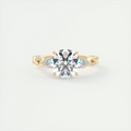 Eternal 2 Carat Round Cathedral Three-Stone Engagement Ring