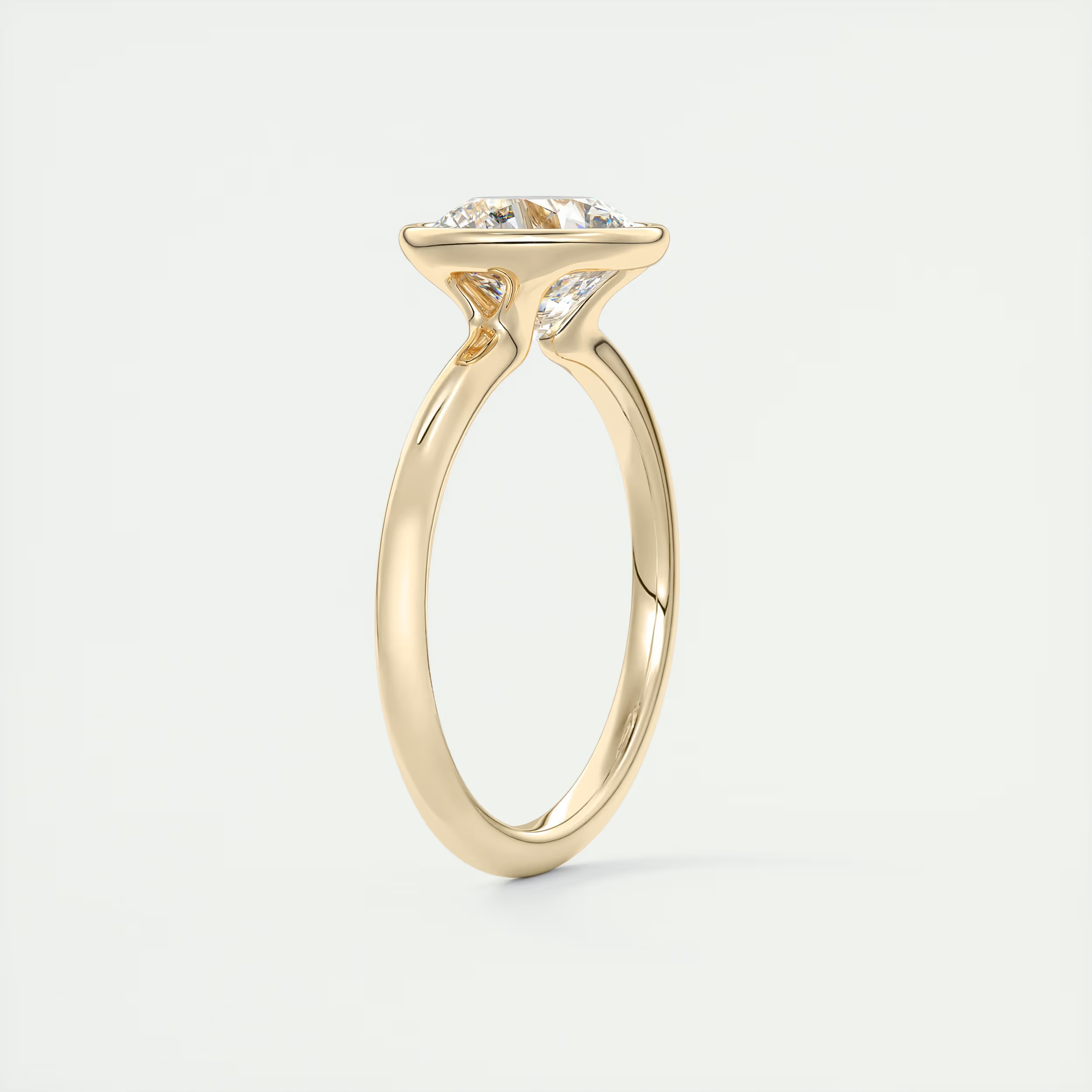 2 Carat Flush Stacking Round Bezel Solitaire 2