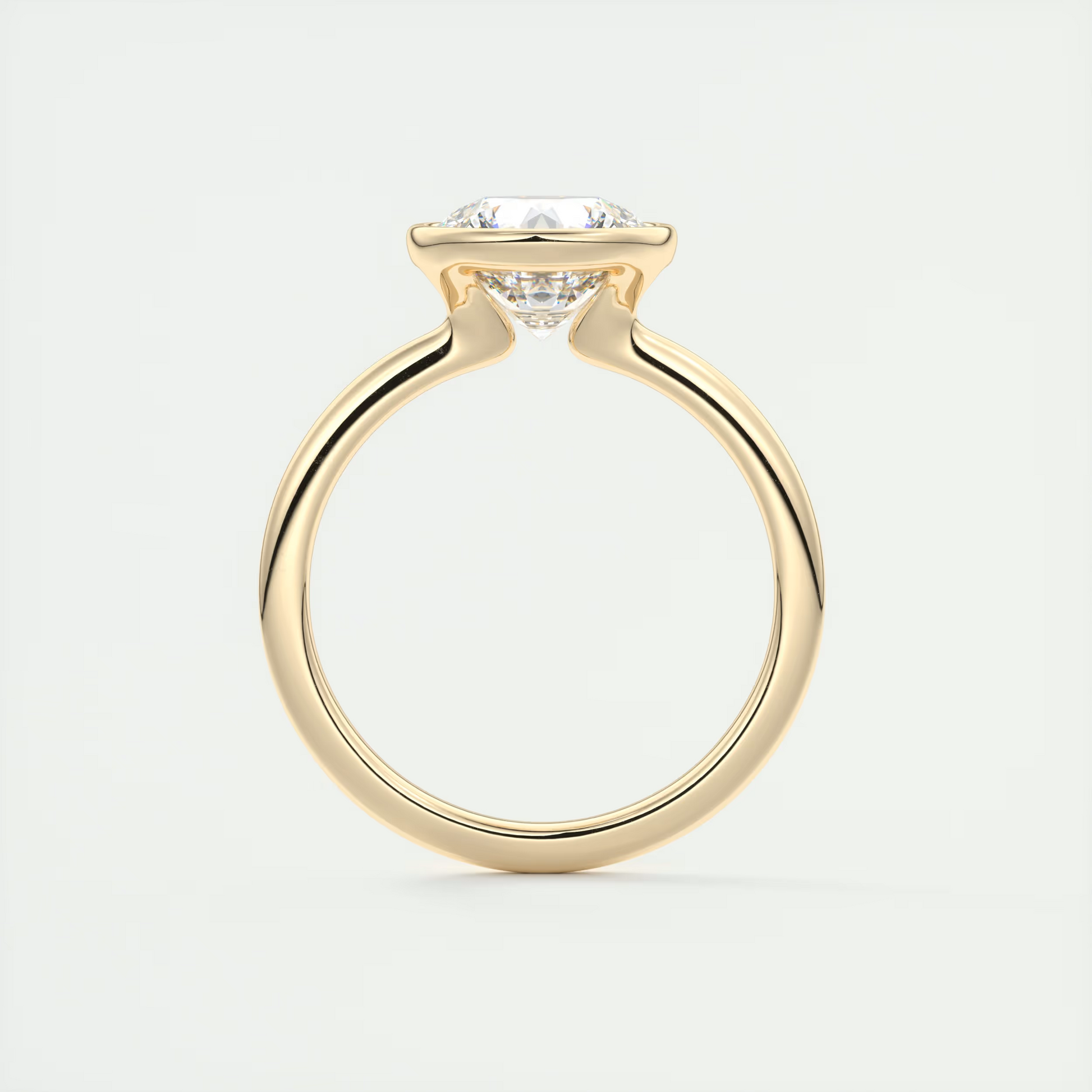 2 Carat Flush Stacking Round Bezel Solitaire 2