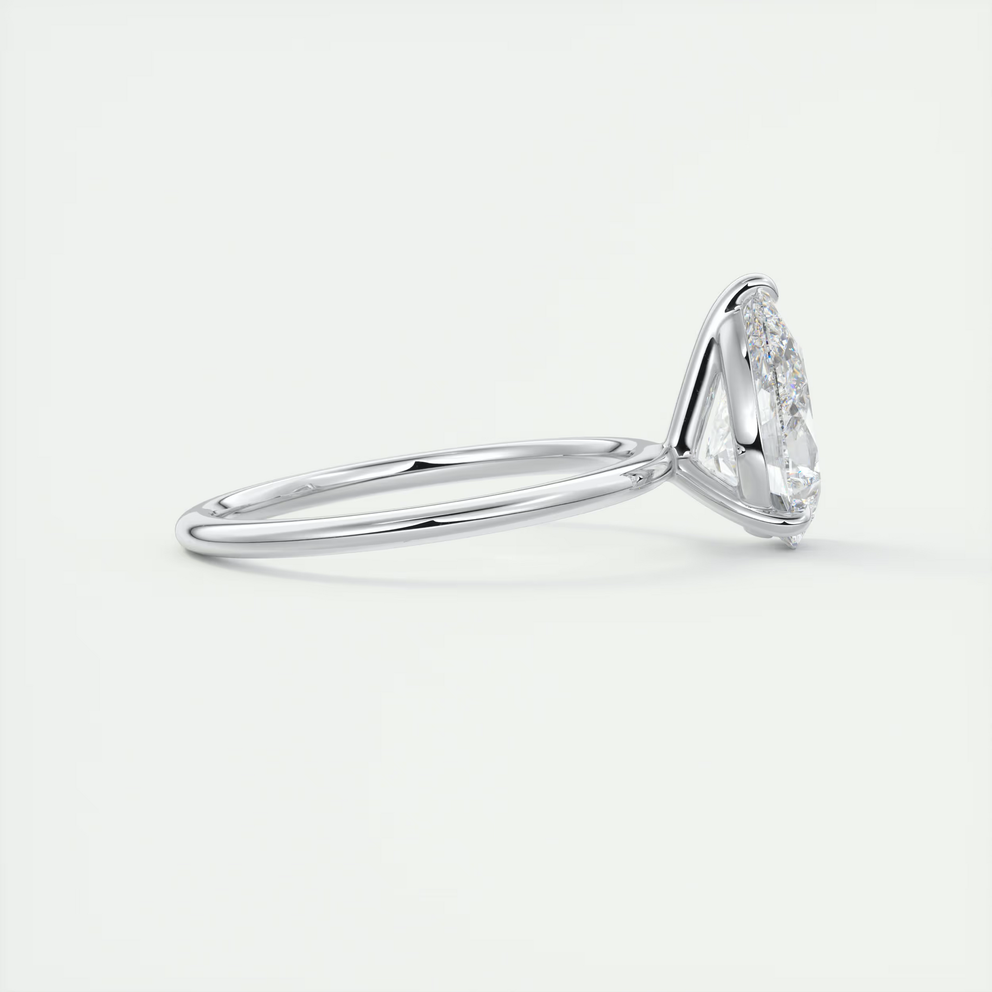 2 Carat Flush Stacking Pear Solitaire