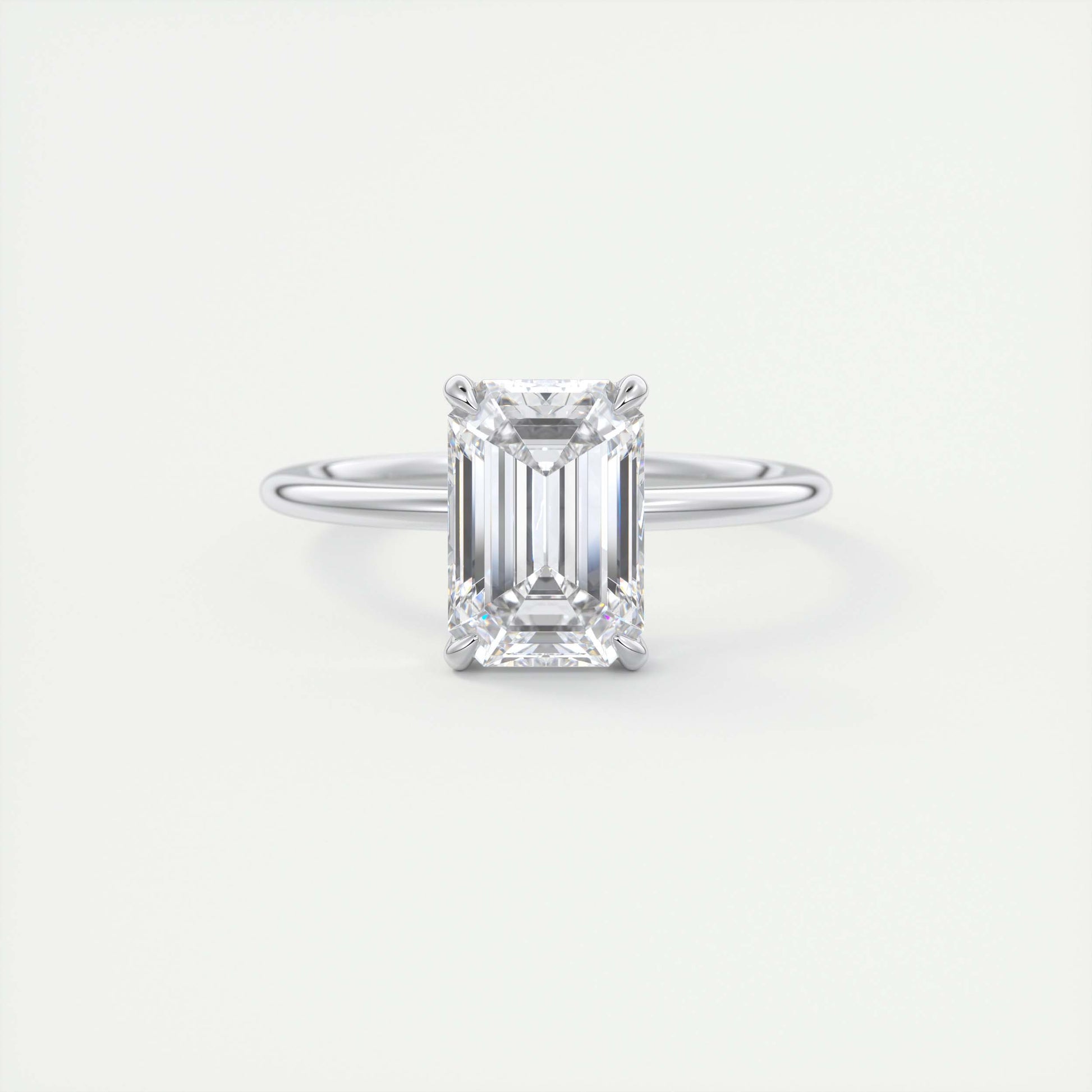 2 ct Emerald Solitaire Ring