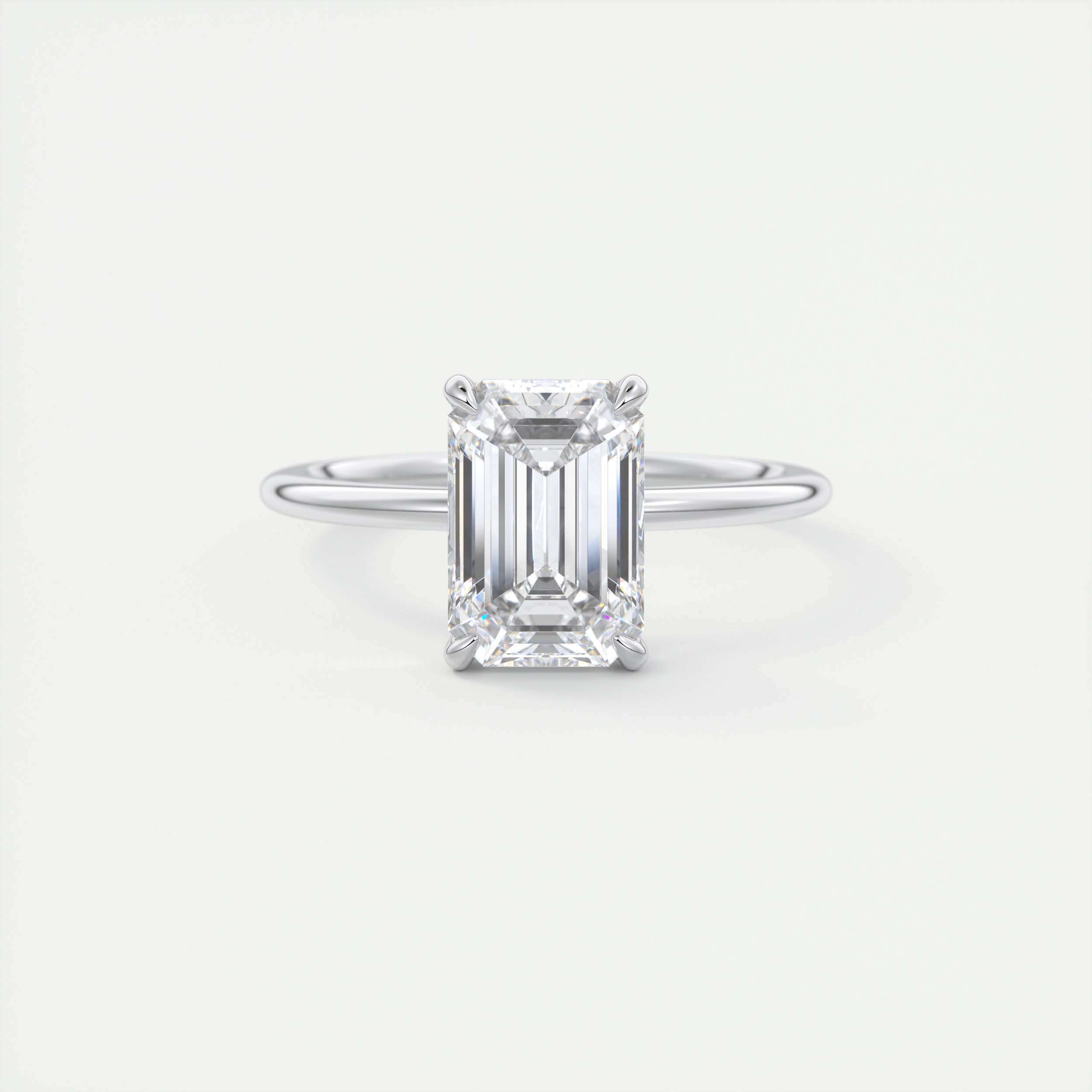 2 ct Emerald Solitaire Ring