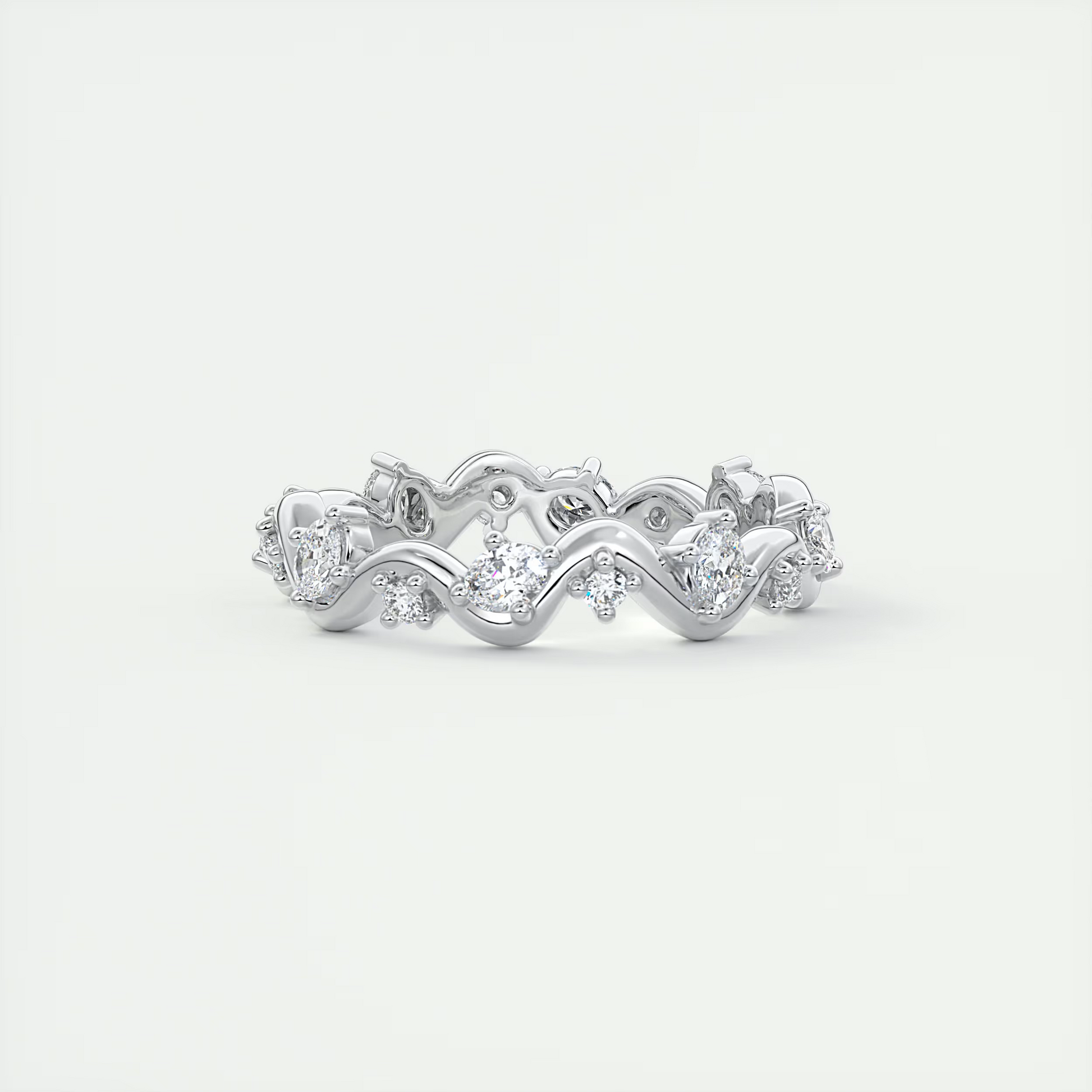 Oval Flutter Diamond Band (0.50 TCW)