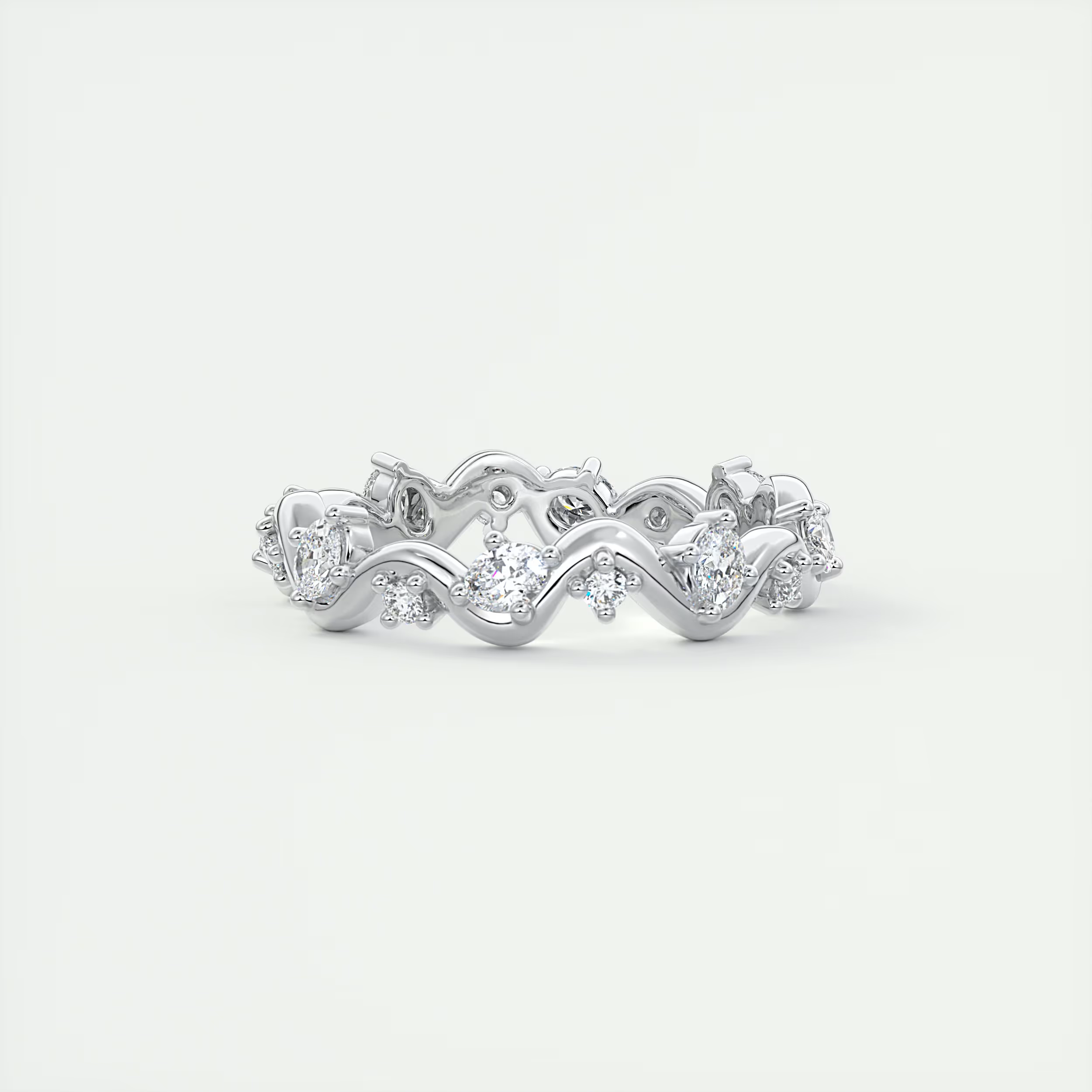 Oval Flutter Diamond Band (0.50 TCW)