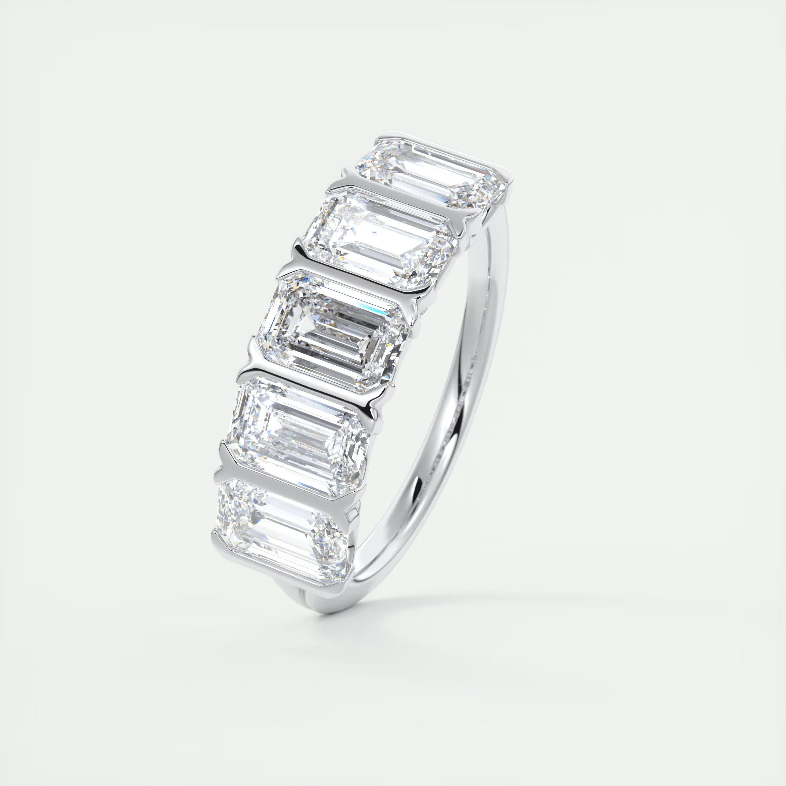 Emerald Five Stone Ring (2.50 TCW)