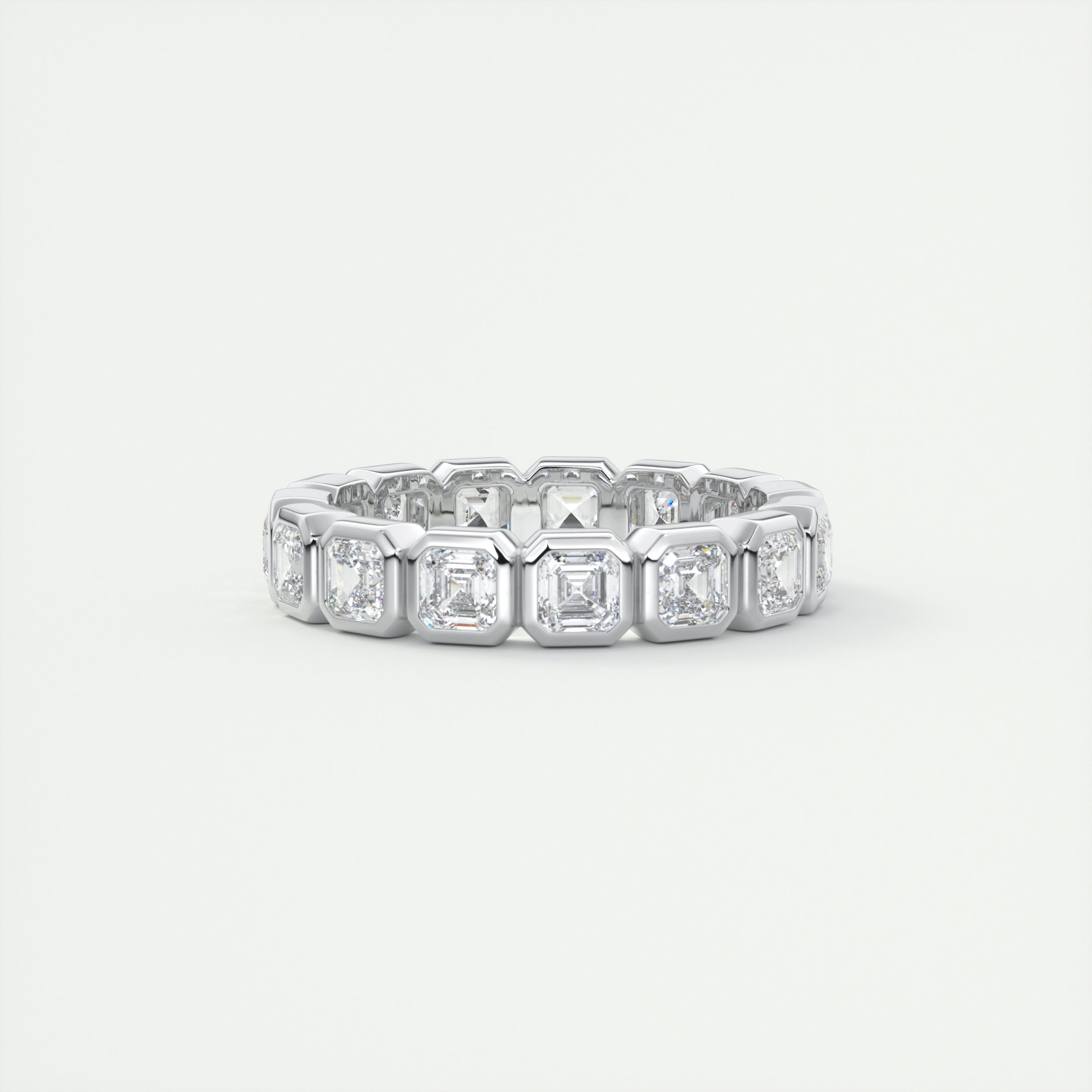 Asscher Bezel Eternity Band (2.25 TCW)