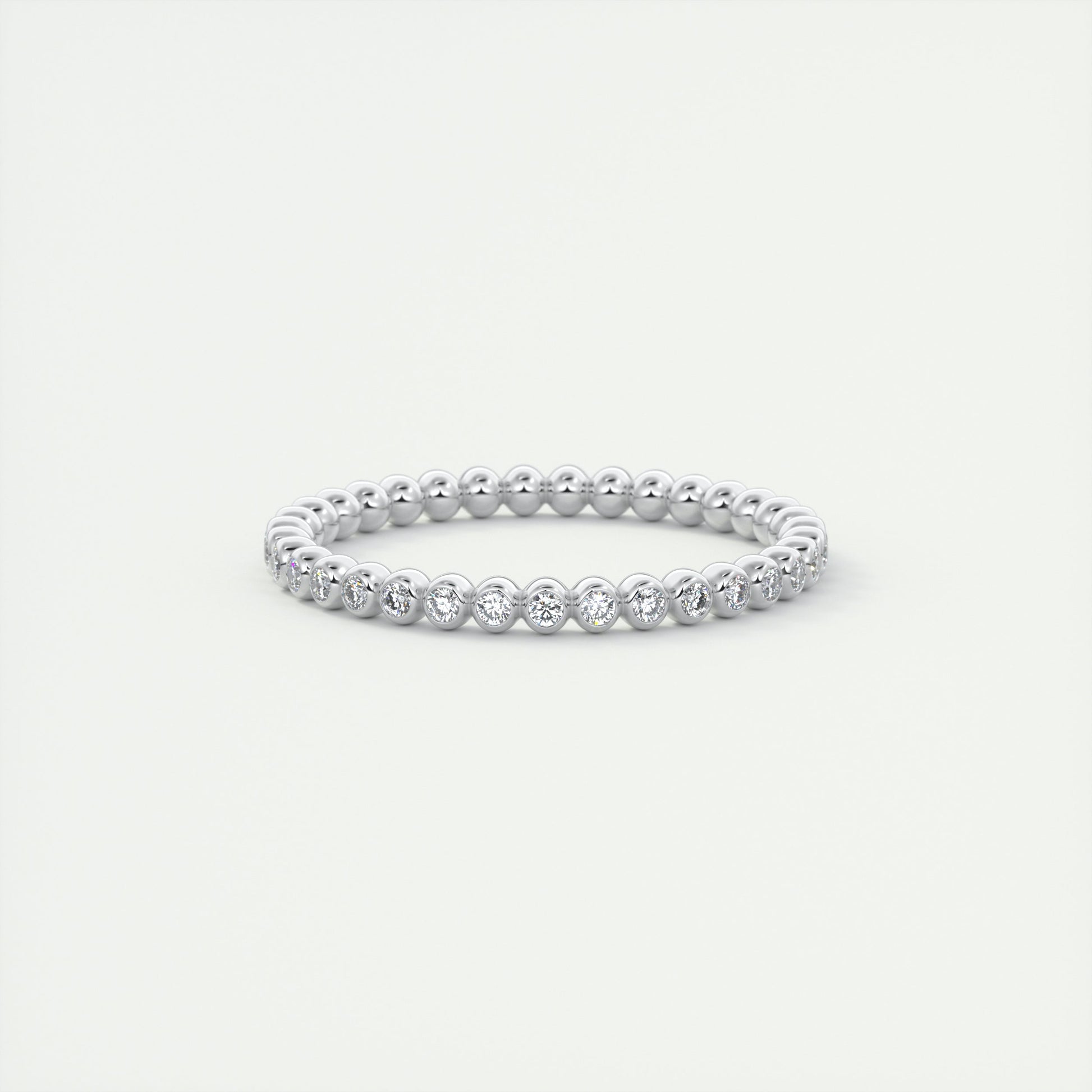Bezel Set Beaded Eternity Band (0.25 TCW)