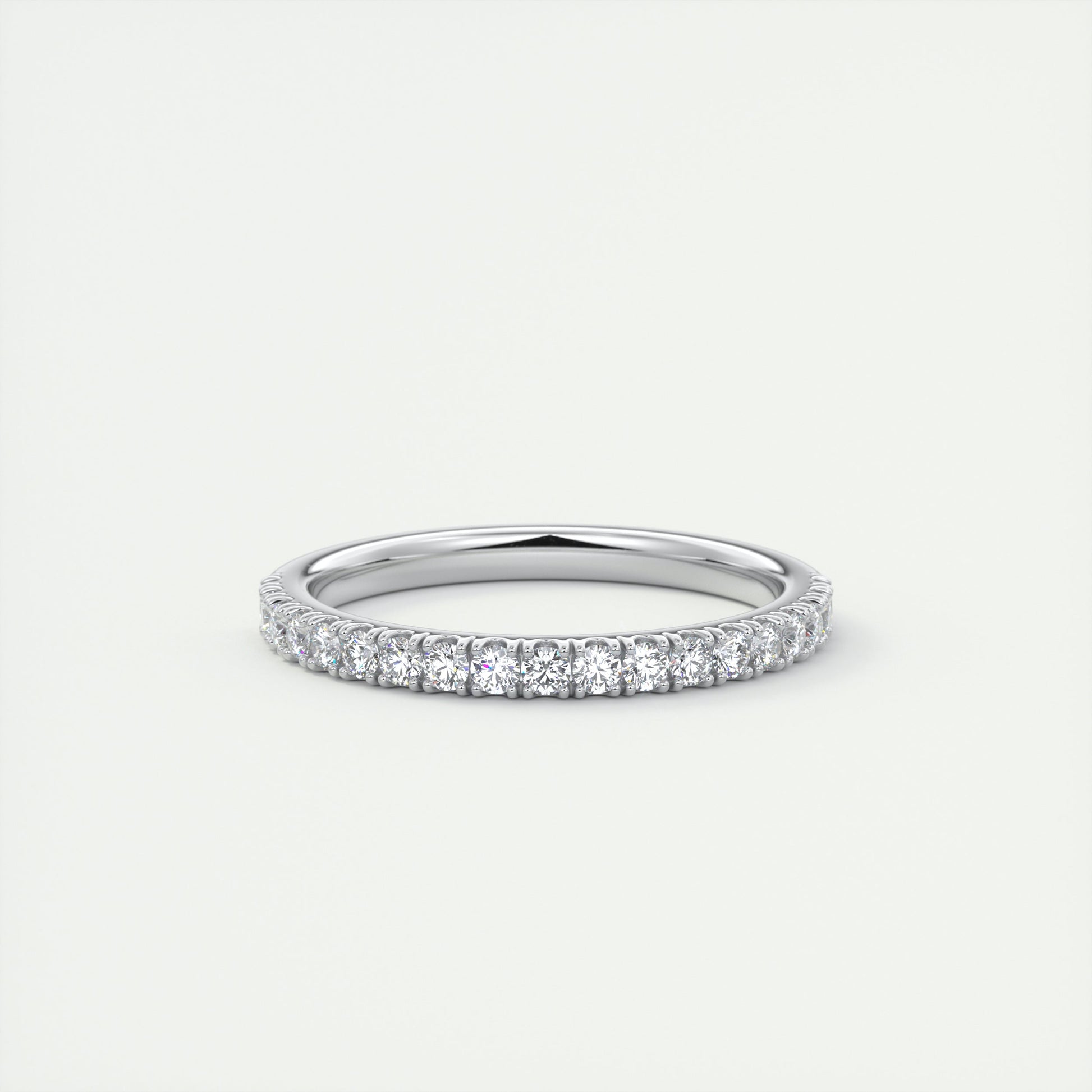 Classic French Half Eternity Band – 1.5mm Rounds (0.35 TCW)