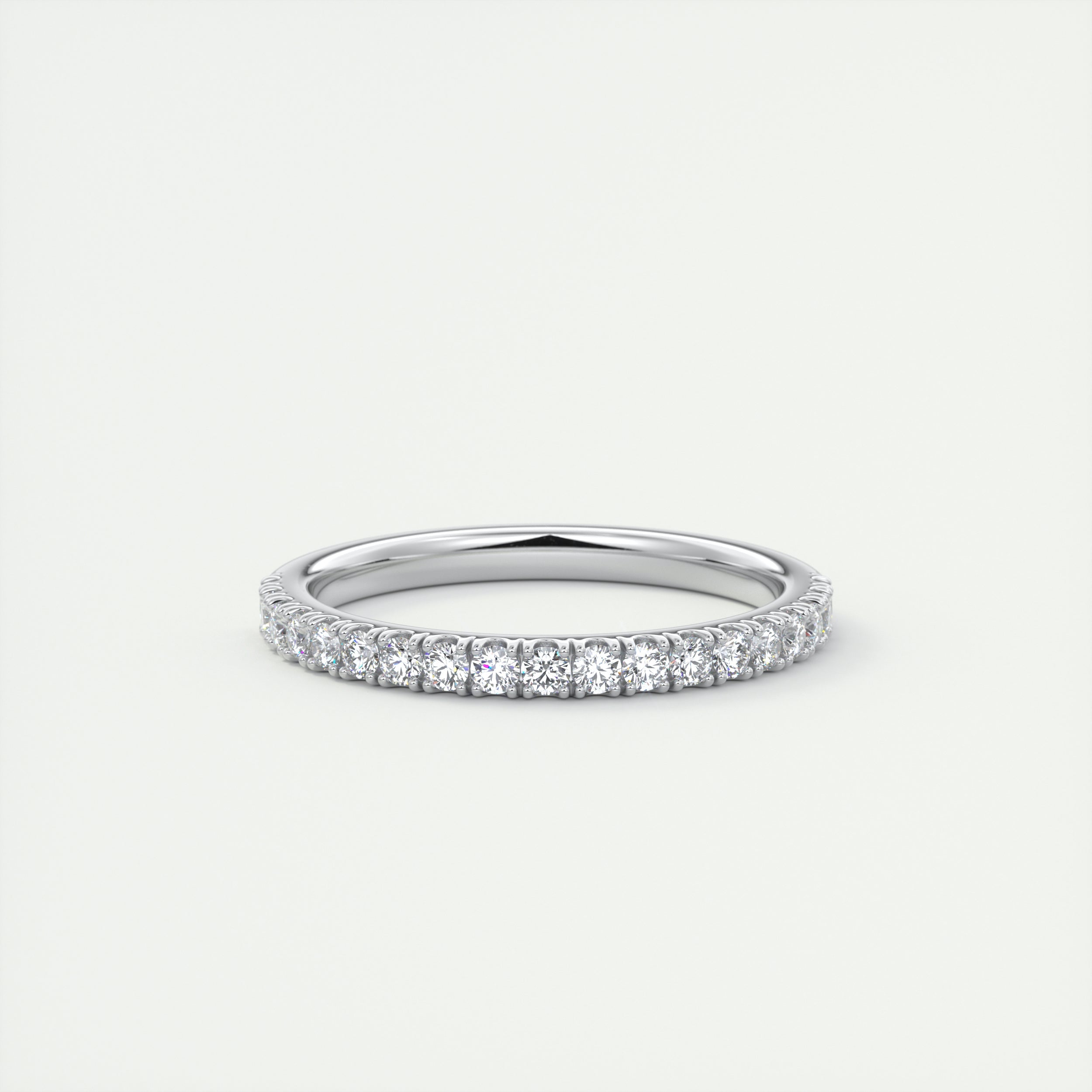 Classic French Half Eternity Band – 1.5mm Rounds (0.35 TCW)