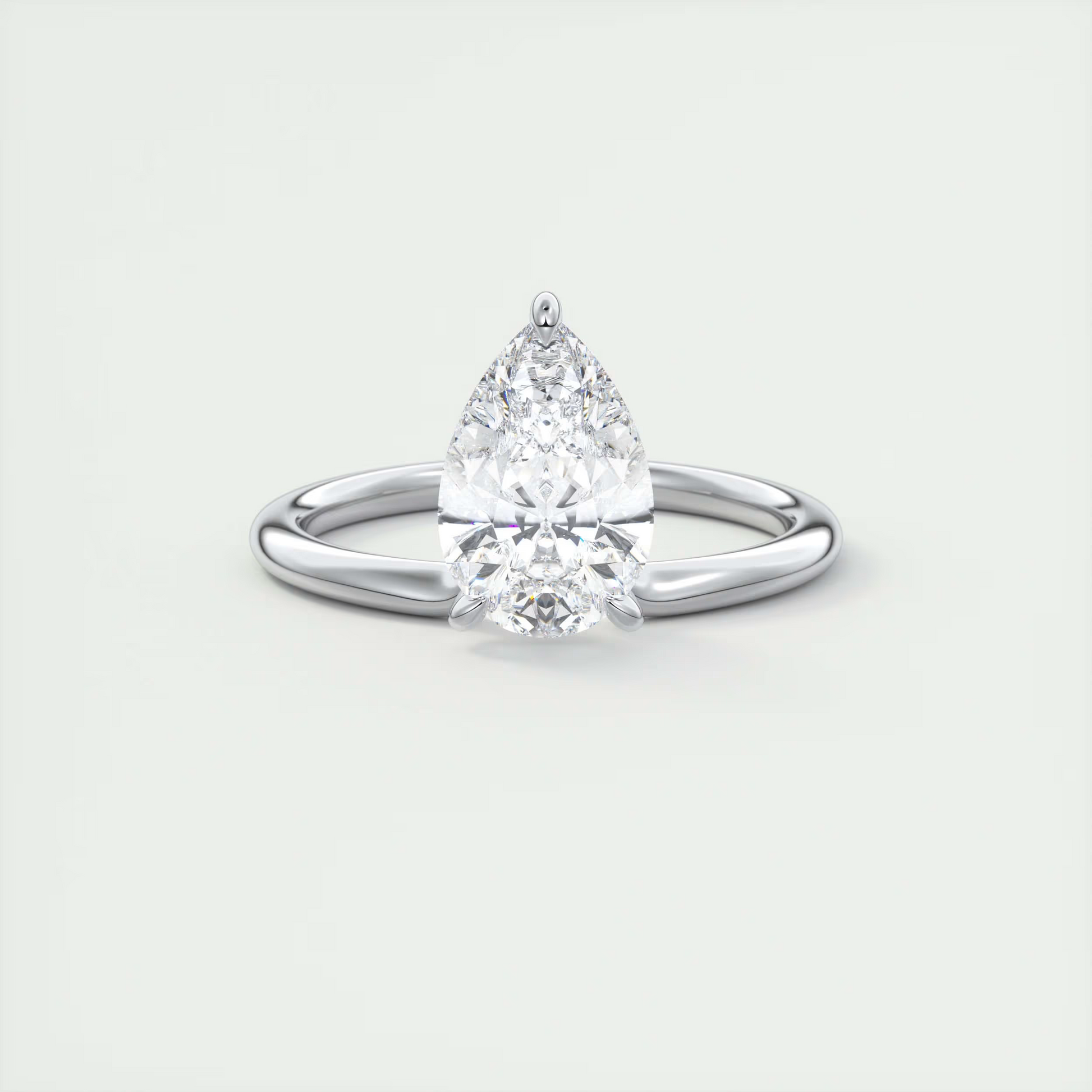 2 Carat Low Profile Pear Solitaire
