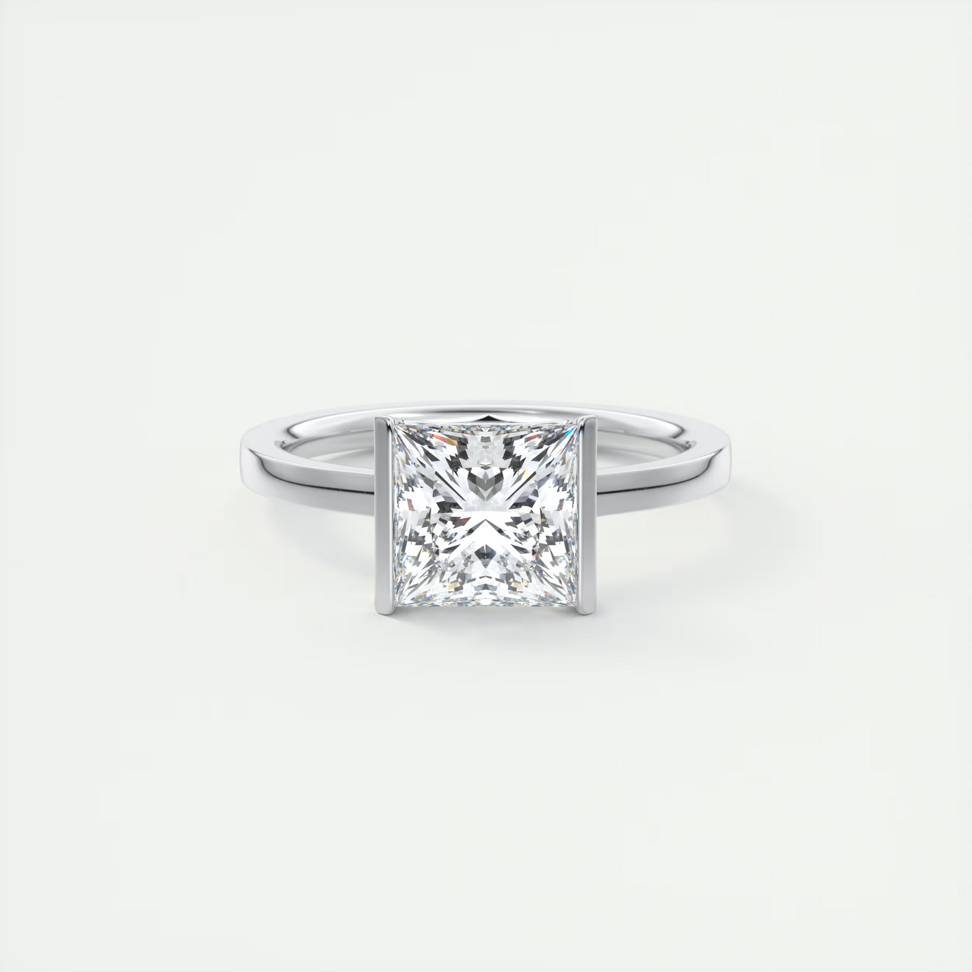 Geometry 2 Carat Princess Cut Diamond Ring