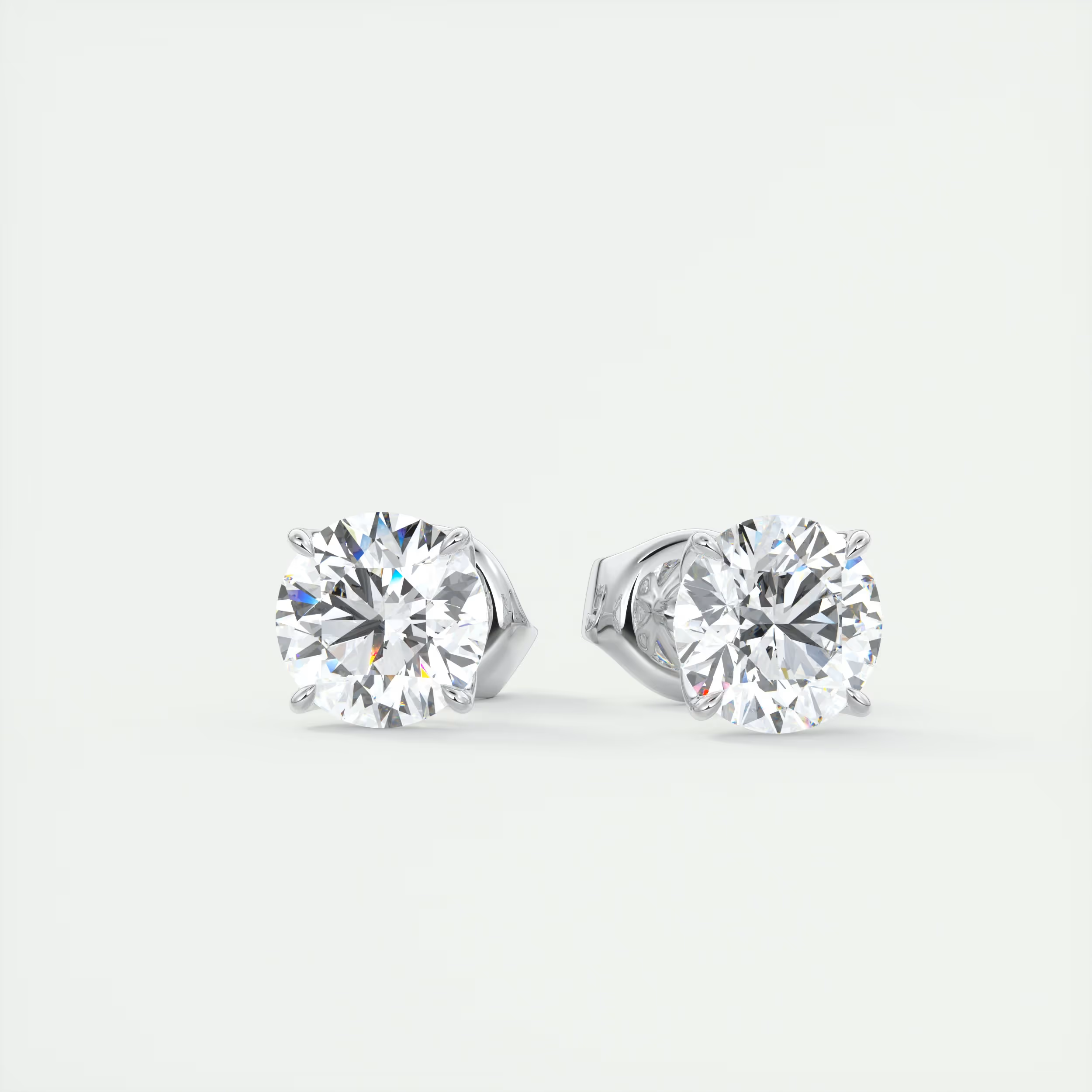 2 ct Round Diamond Studs