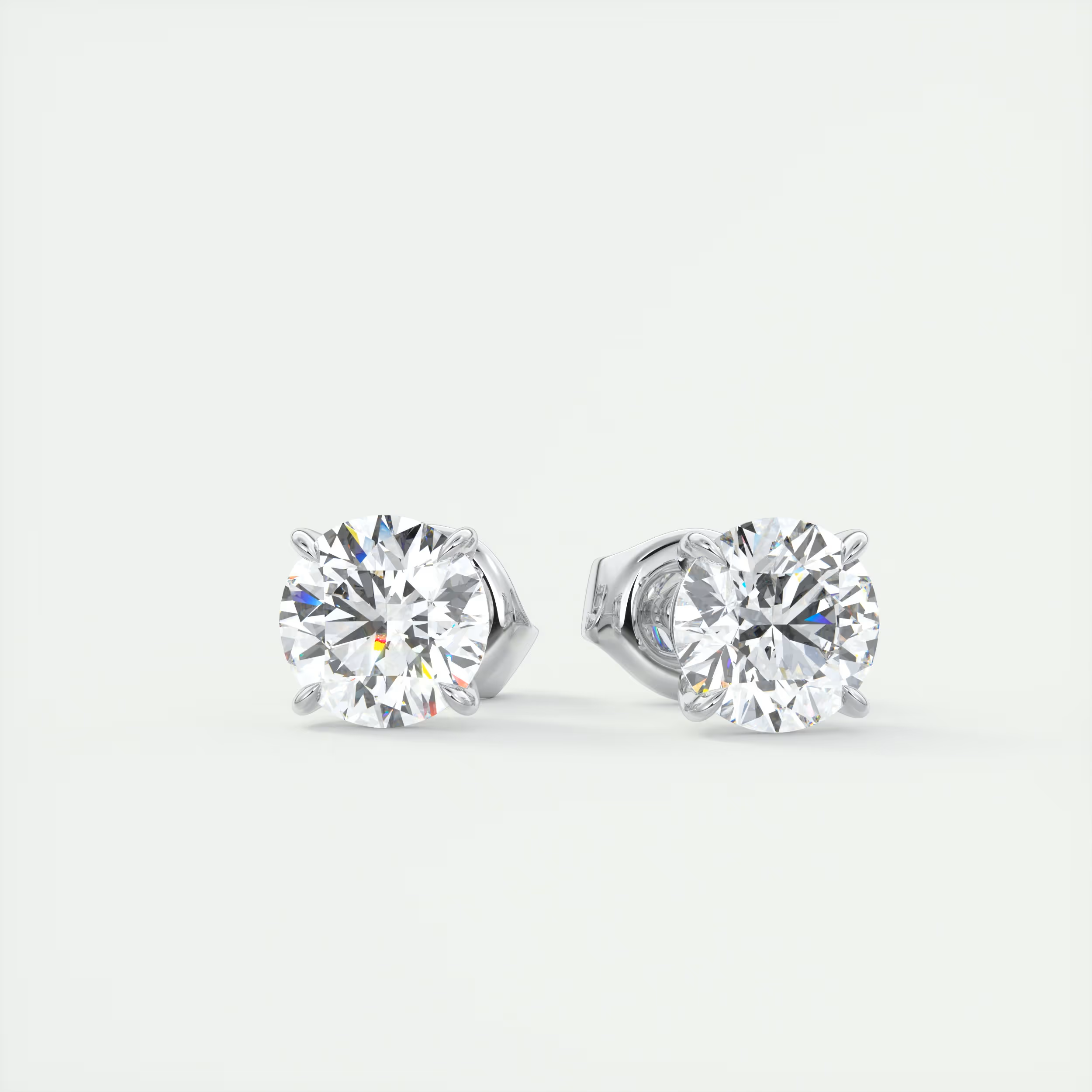 2 ct Round Diamond Studs