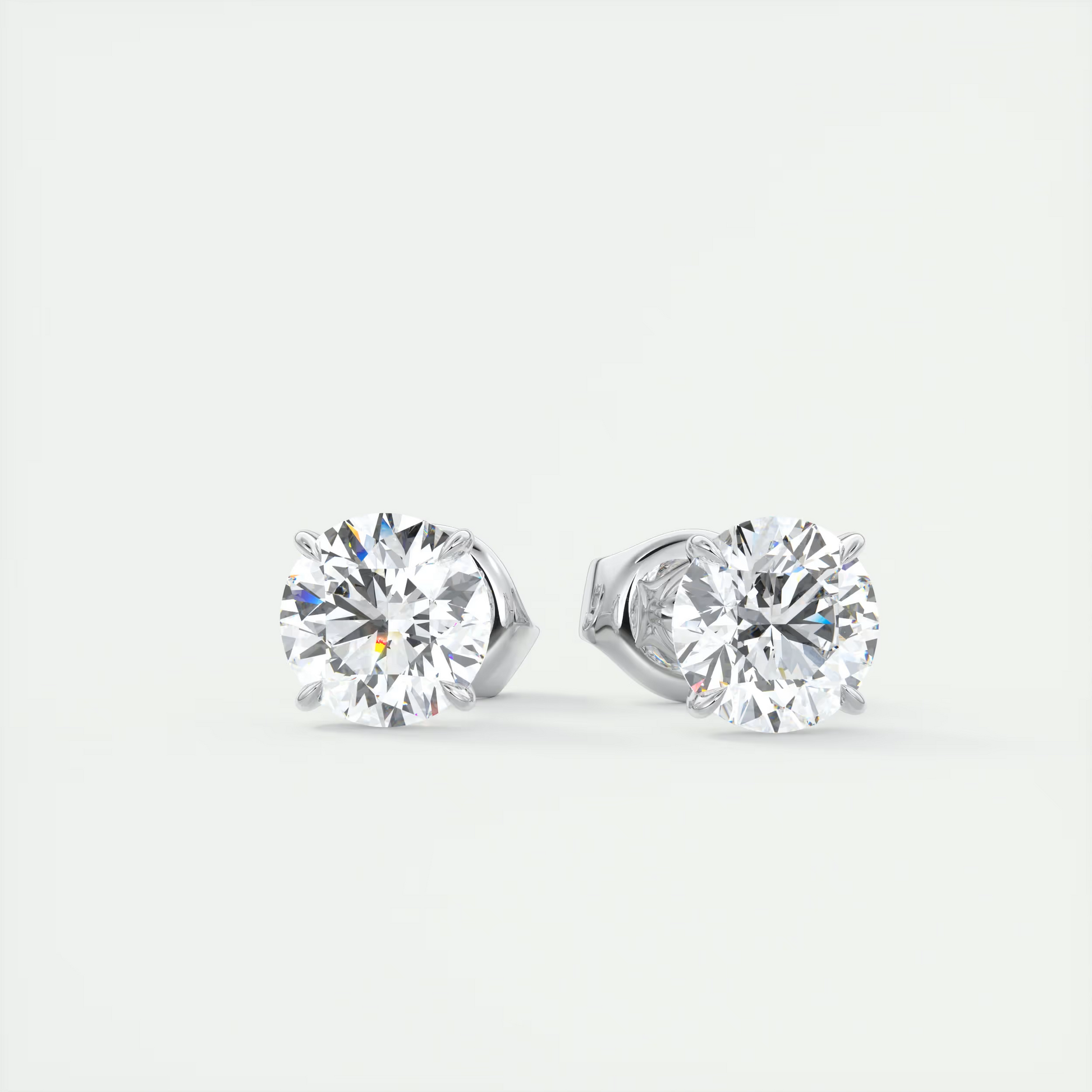 2 ct Round Diamond Studs 2