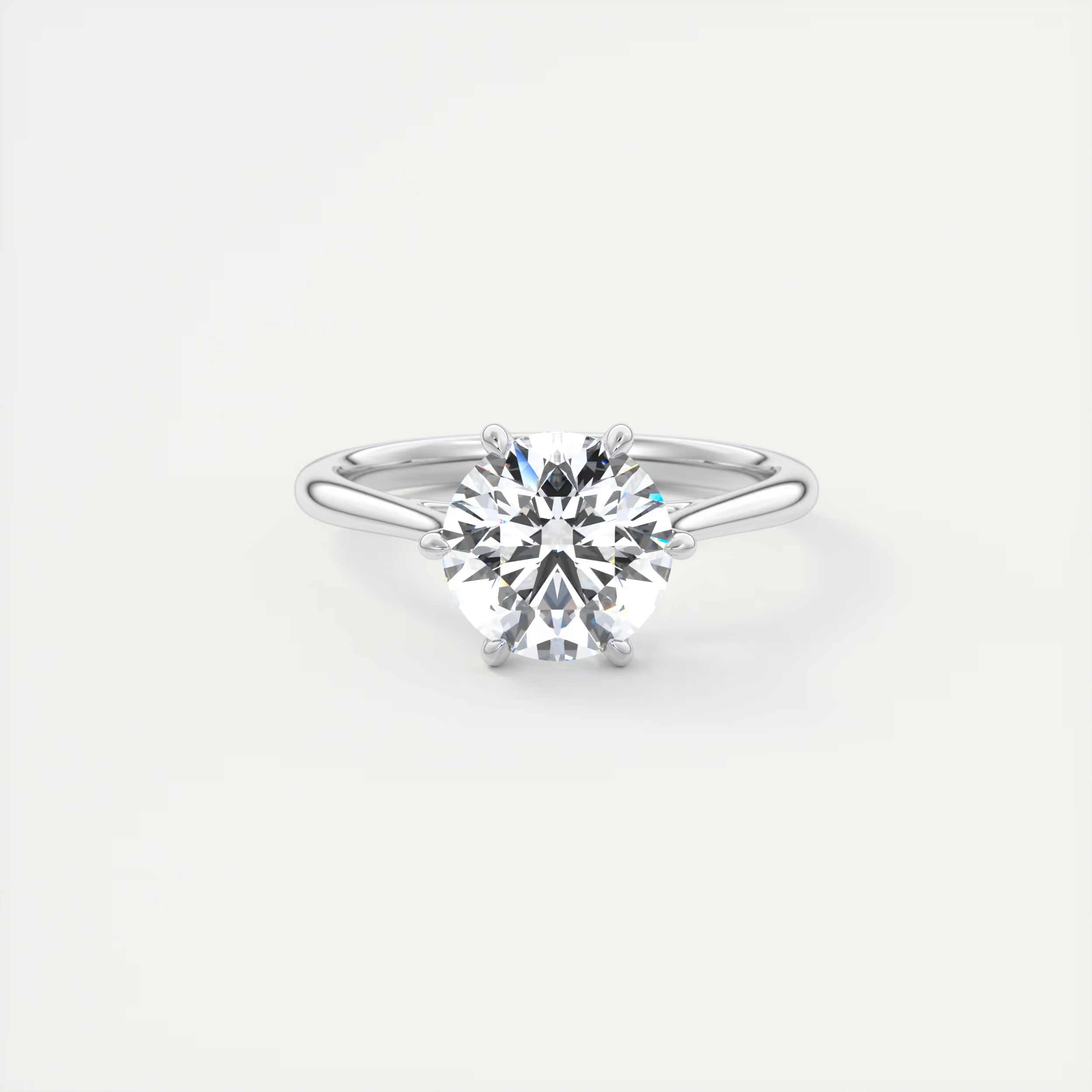 2 Carat Round Solitaire Cathedral Setting 2