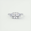 Geometry 2 Carat Asscher-Cut Trapezoid Three-Stone Diamond Ring