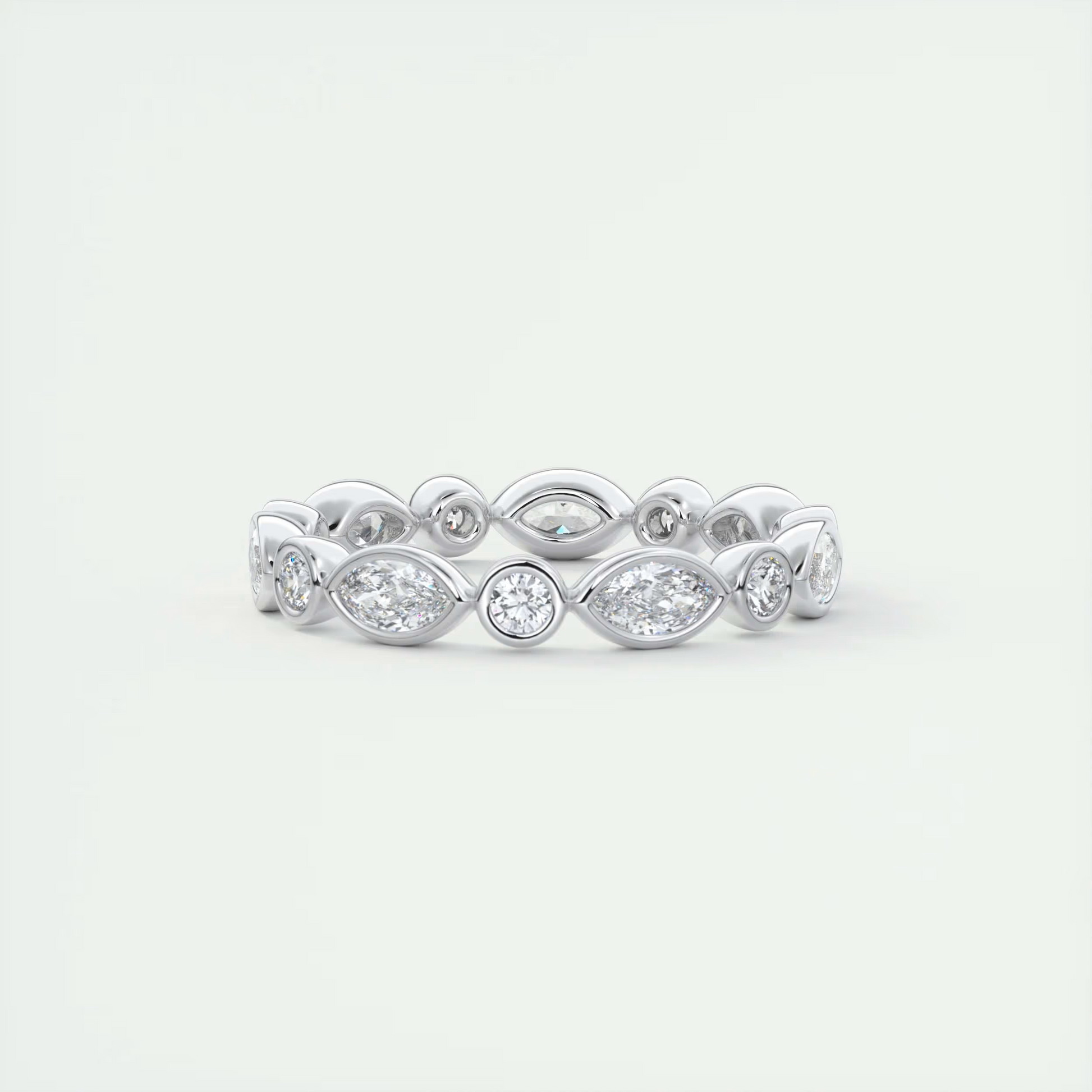 Marquise Bezel Eternity Band (0.75 TCW)