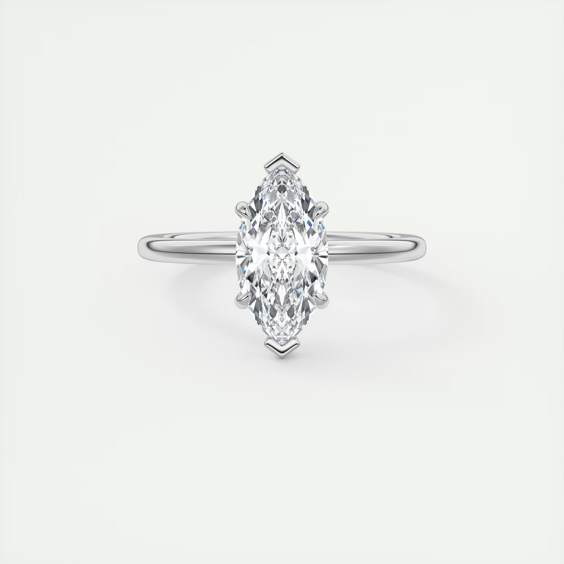 2 Carat Flush Stacking Marquise Solitaire
