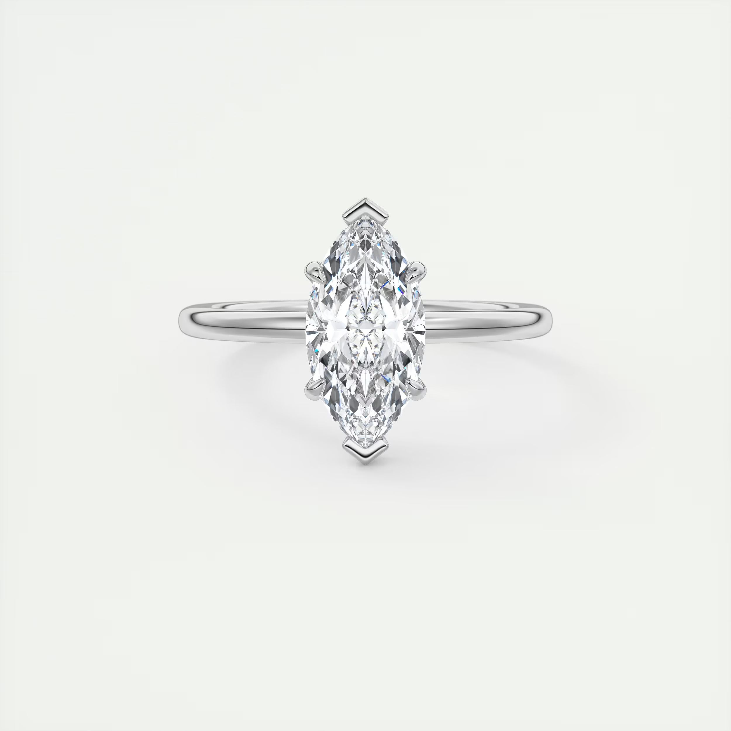 2 Carat Flush Stacking Marquise Solitaire
