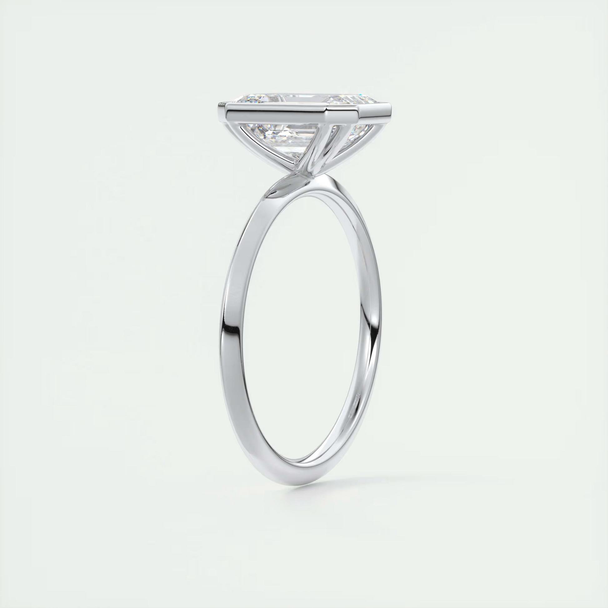 2 ct Emerald Bezel Set Solitaire