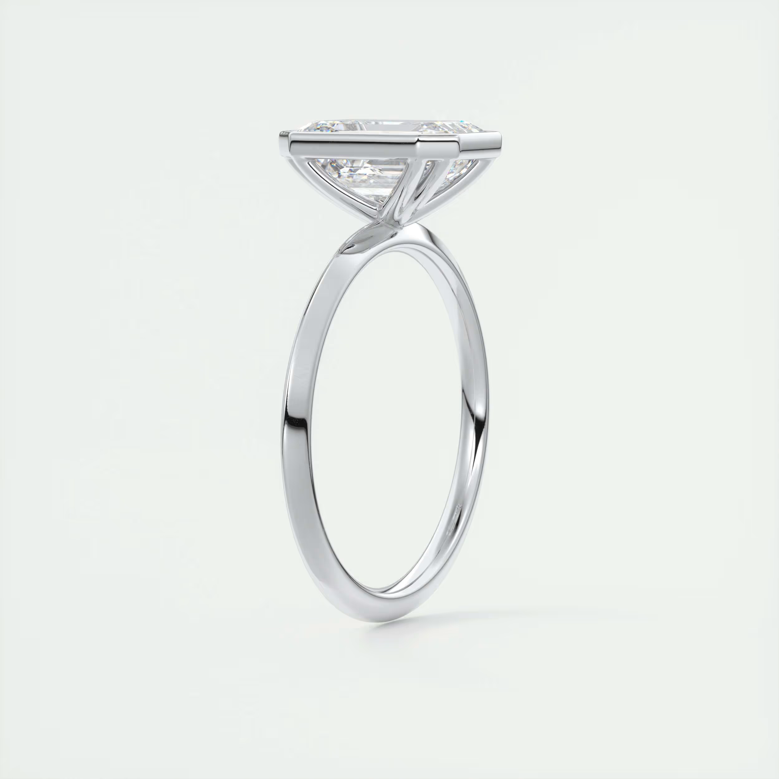 2 ct Emerald Bezel Set Solitaire