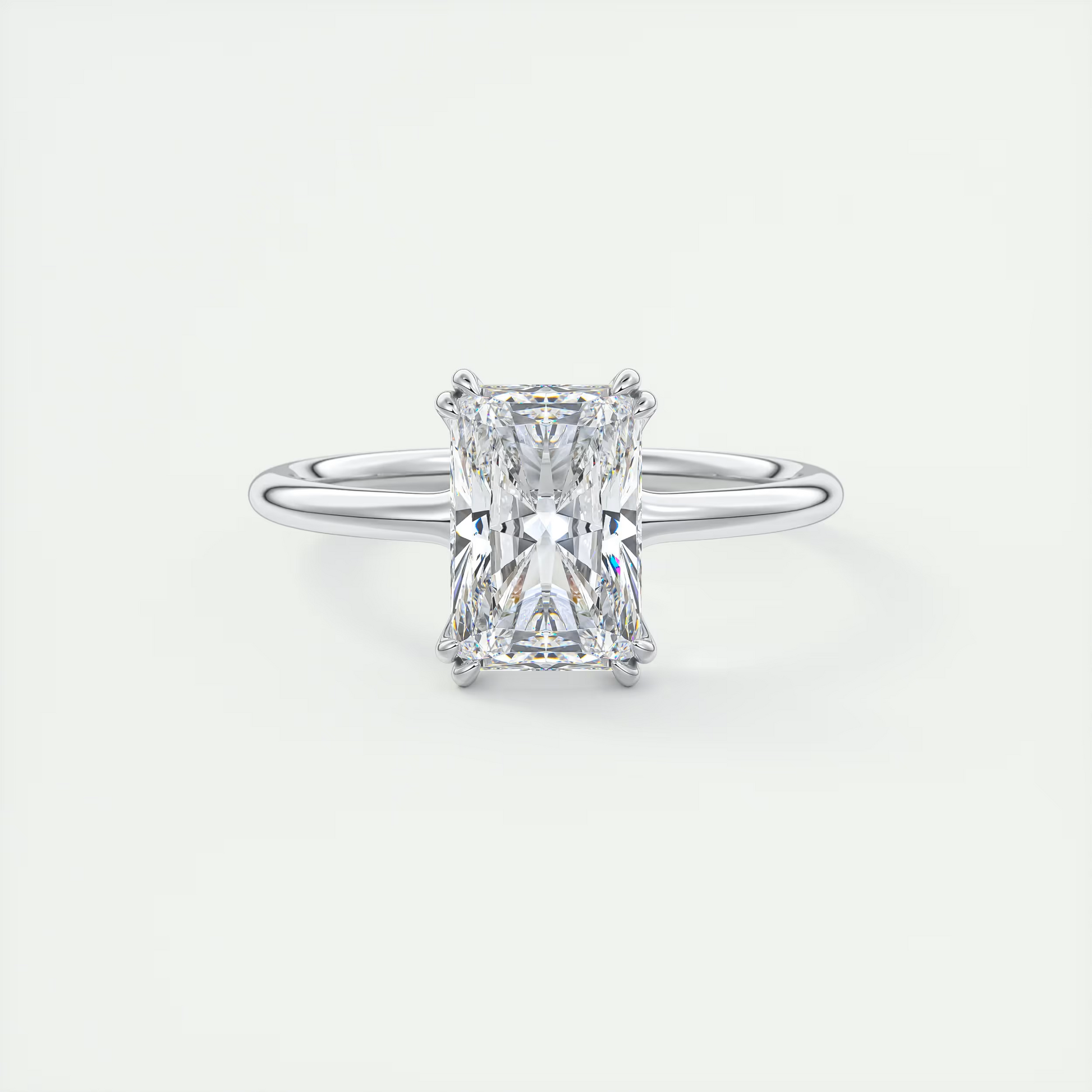 2 Carat Low Profile Radiant Solitaire