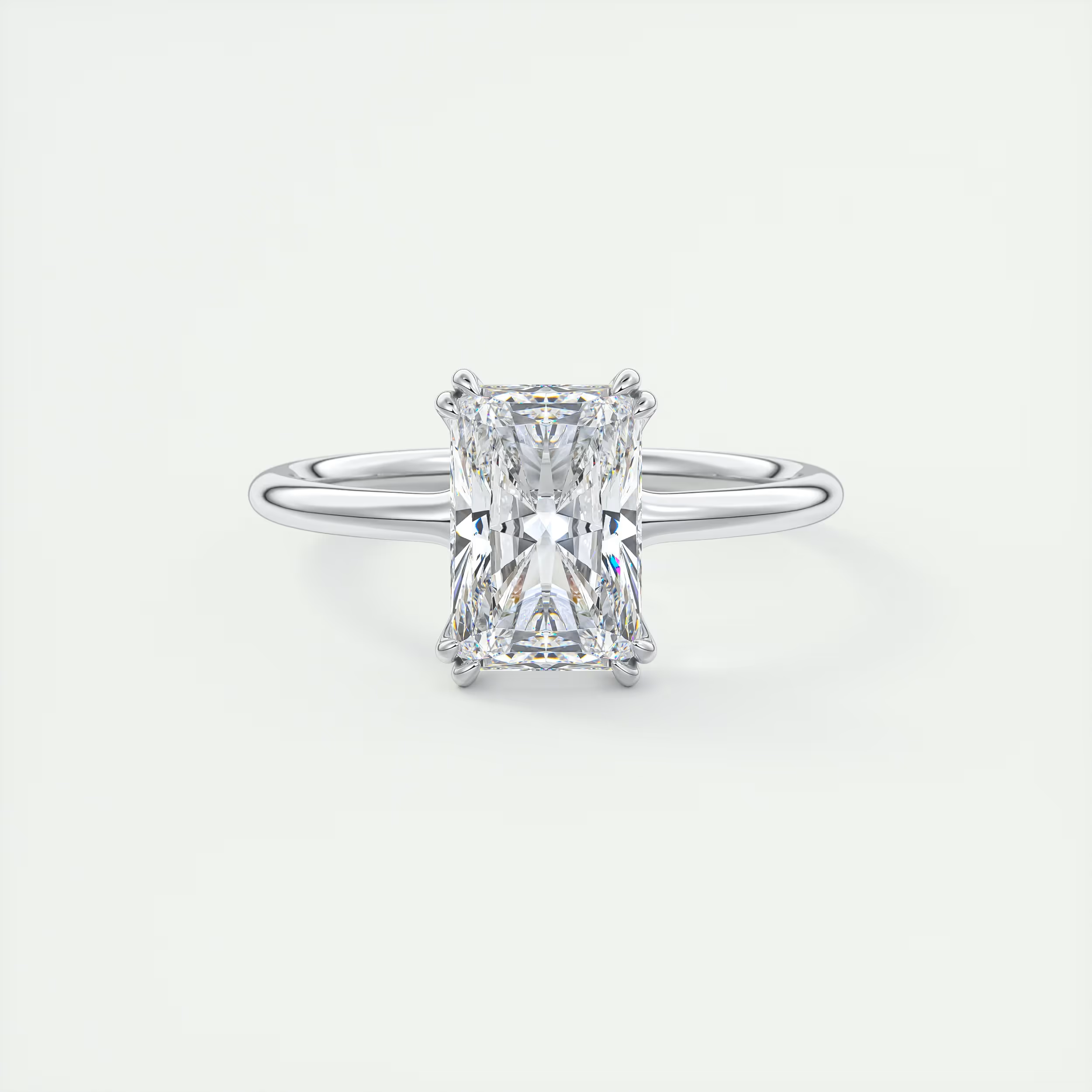 2 Carat Low Profile Radiant Solitaire