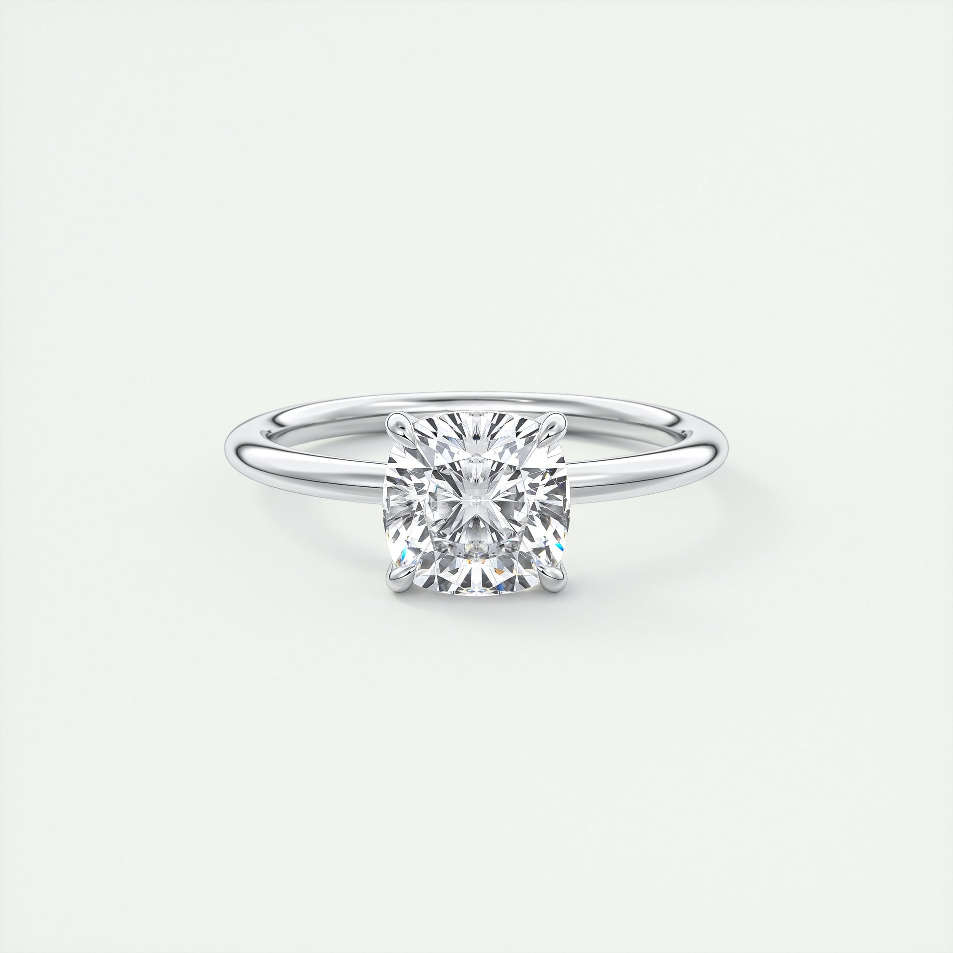 2 Carat Low Profile Cushion Solitaire