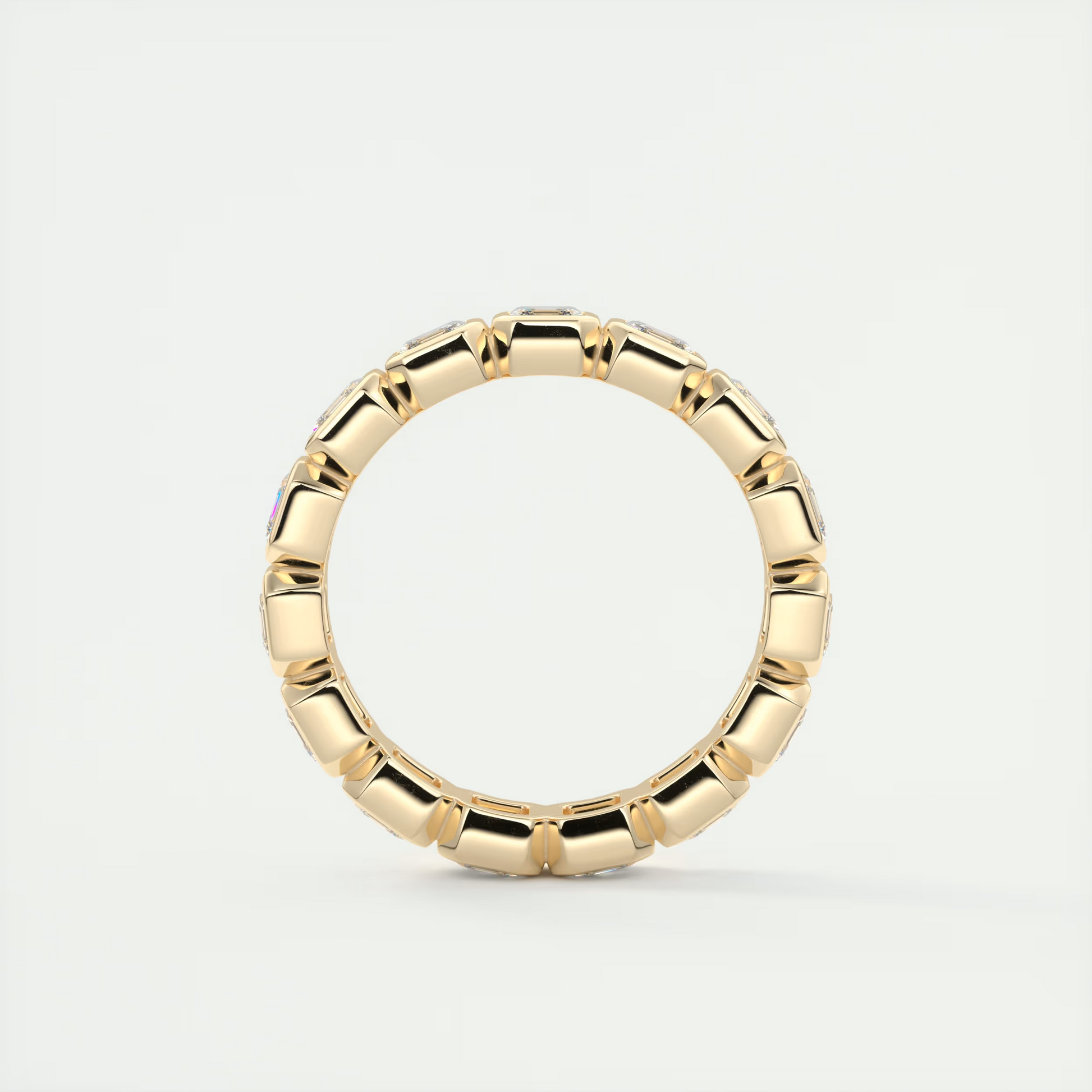 Asscher Bezel Eternity Band (2.25 TCW)