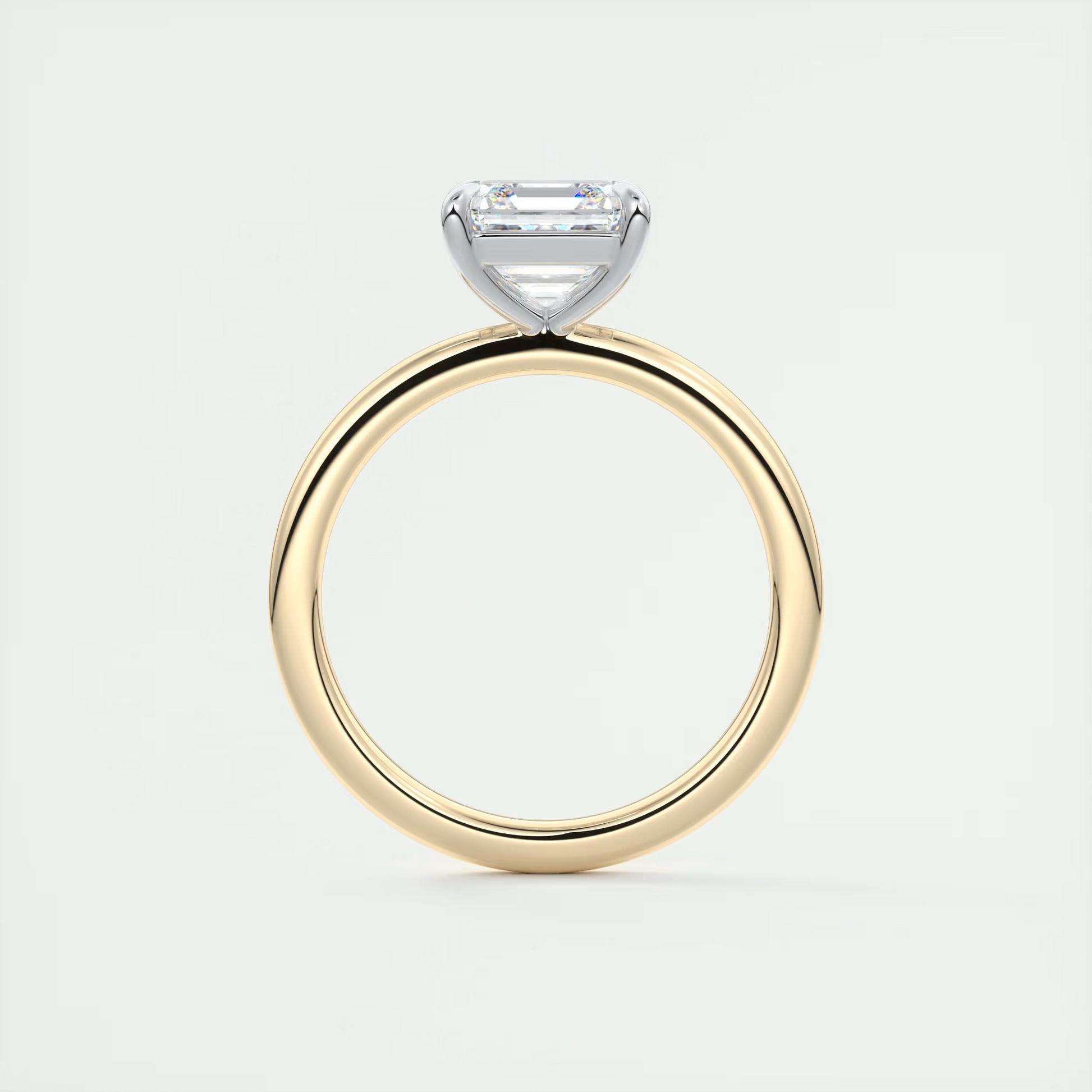 2 Carat Asscher Solitaire Ring with Platinum Prongs