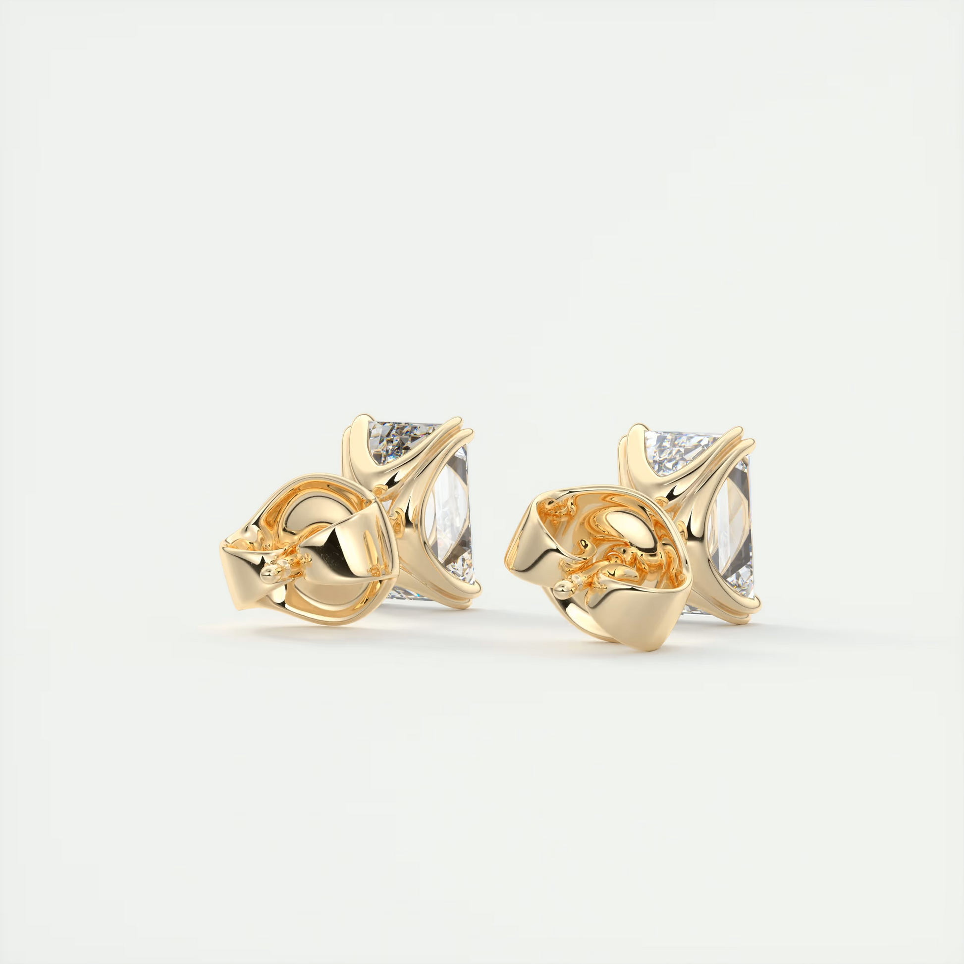 2 ct Emerald Diamond Studs