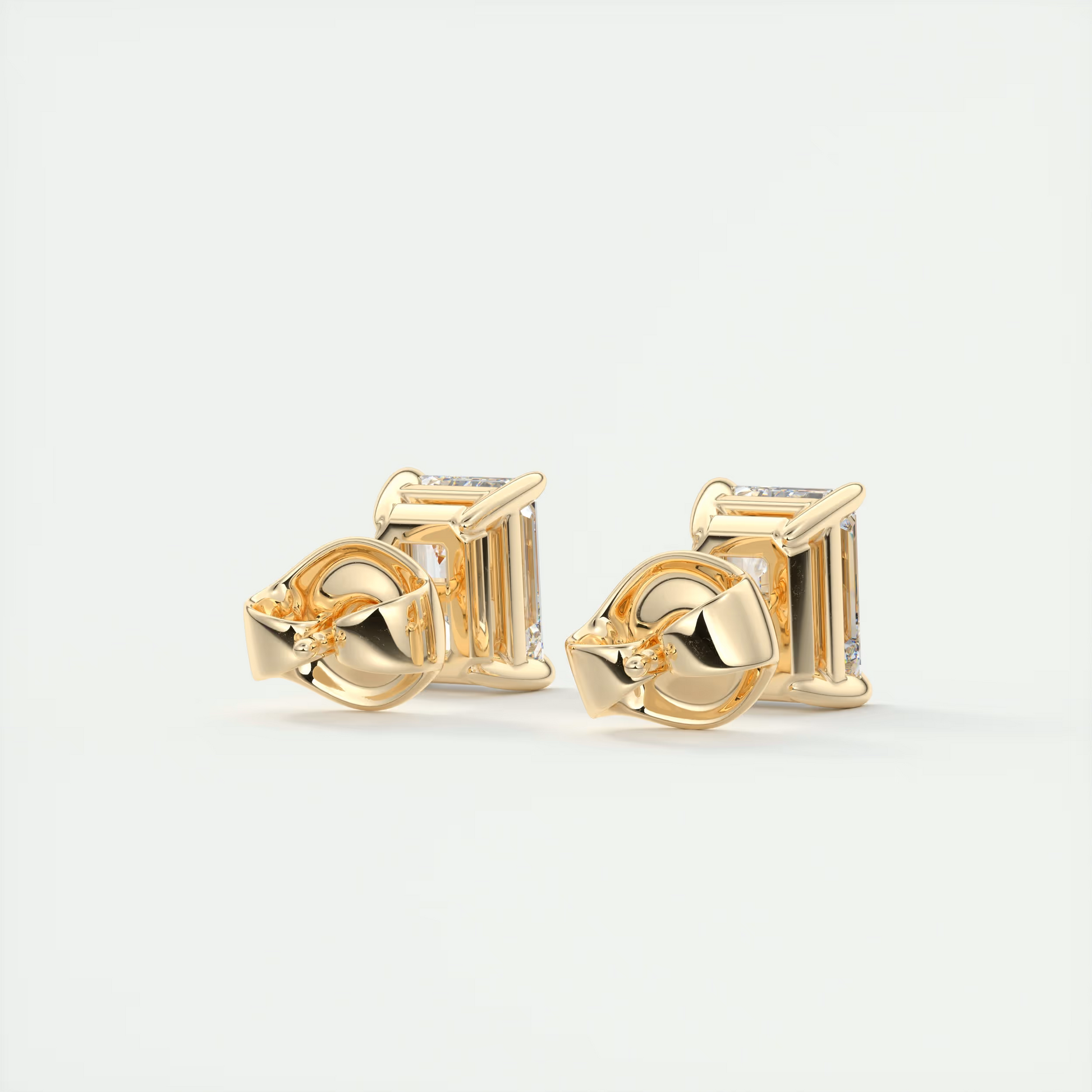 2 ct Emerald Diamond Studs