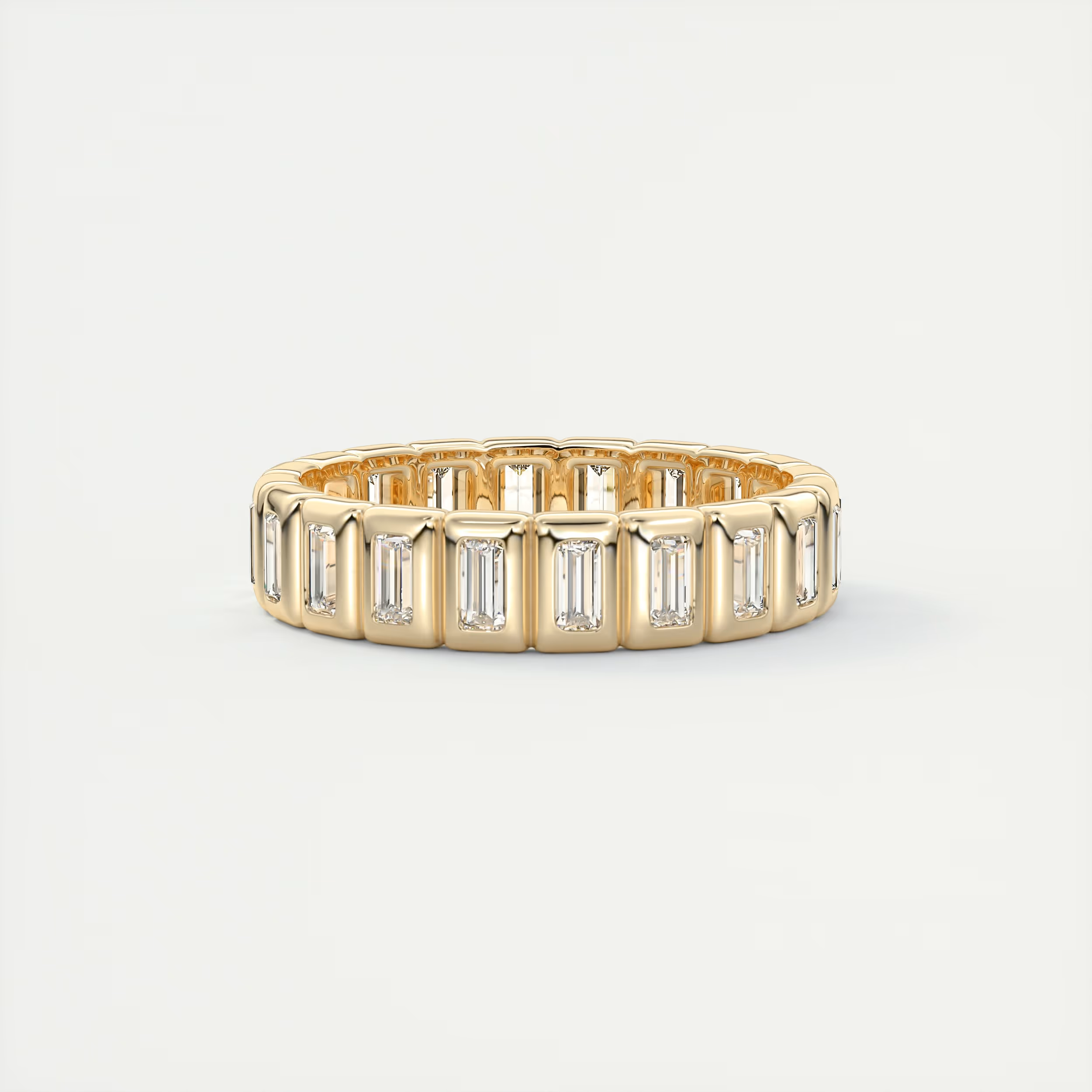 Straight Baguettes Bezel Eternity Band (0.80 TCW)