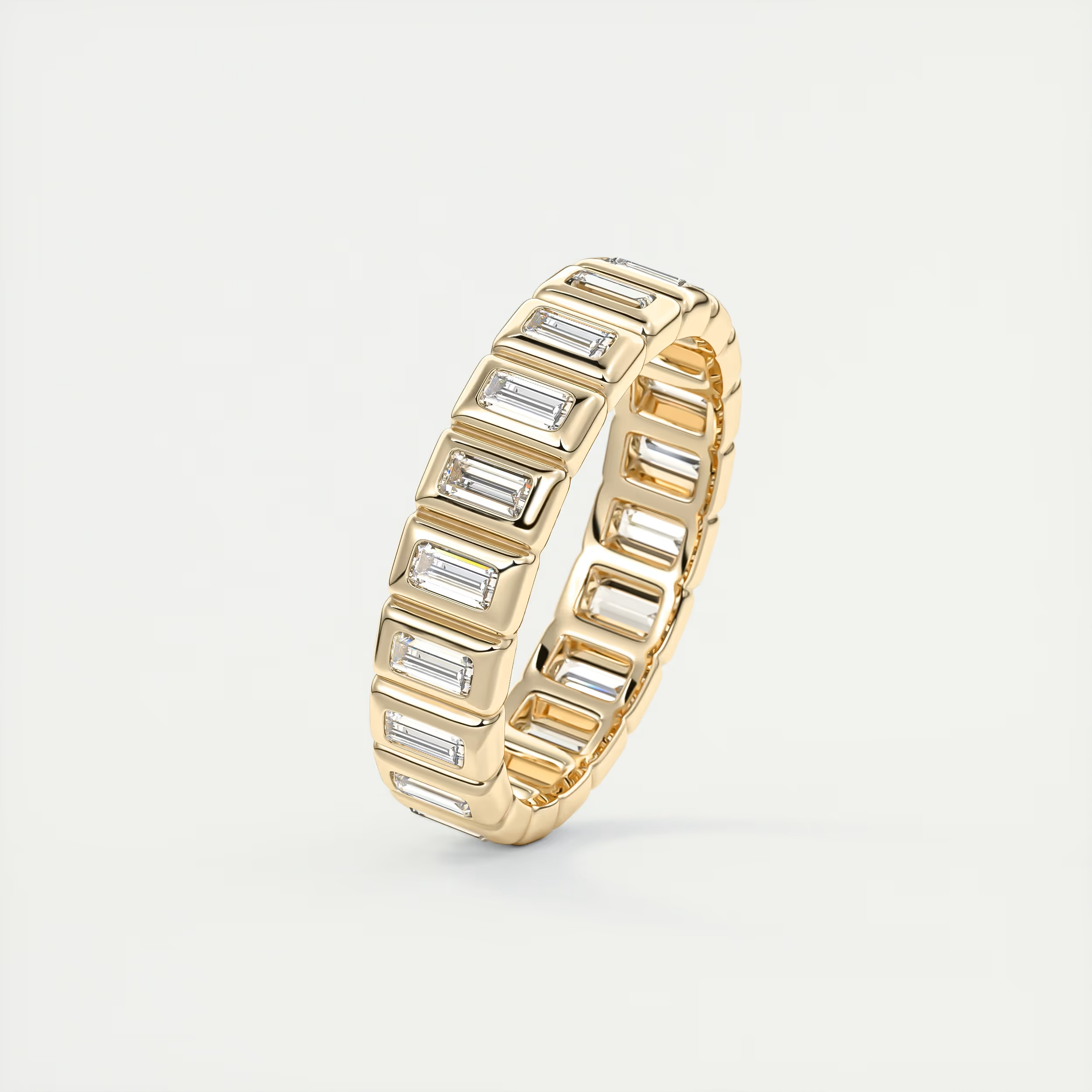 Straight Baguettes Bezel Eternity Band (0.80 TCW)