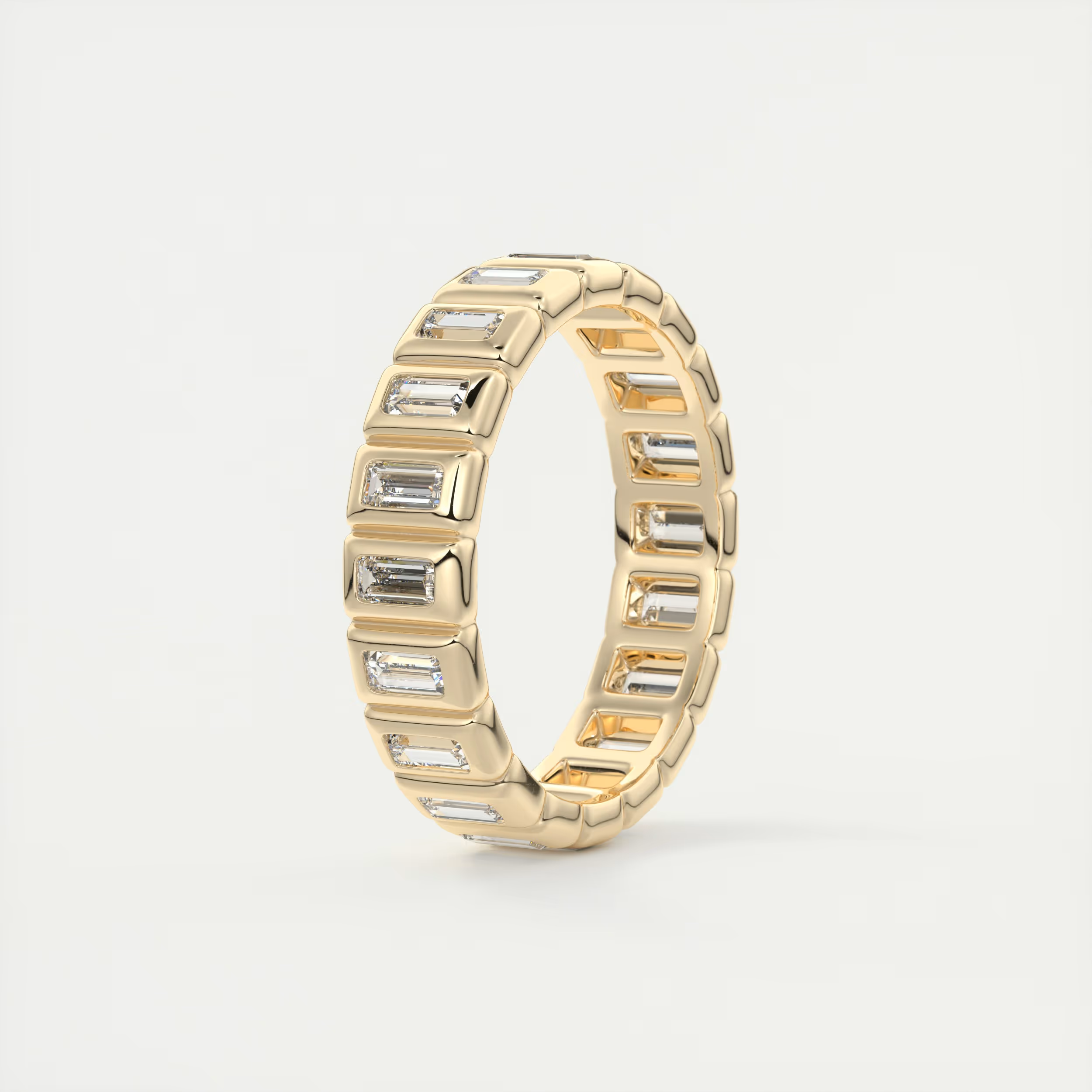 Straight Baguettes Bezel Eternity Band (0.80 TCW)