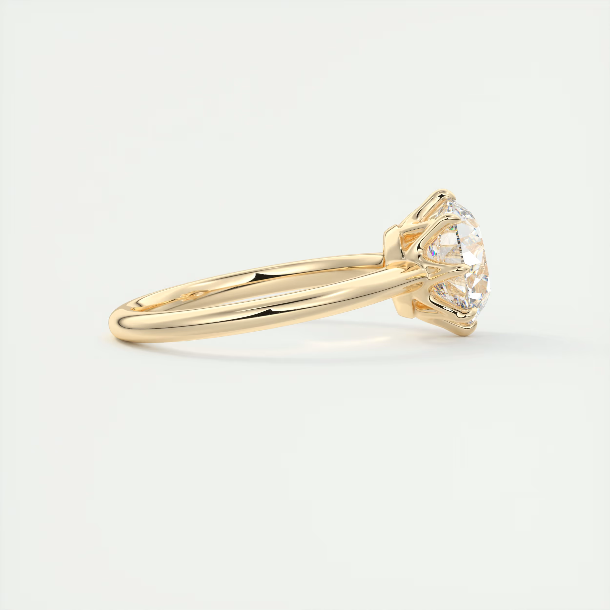 2 Carat Round Vintage Modern Solitaire