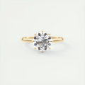 2 Carat Round Vintage Modern Solitaire