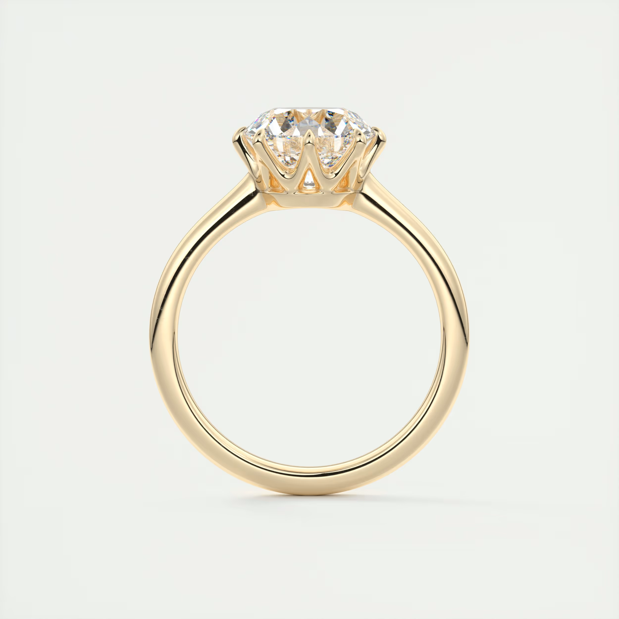 2 Carat Round Vintage Modern Solitaire
