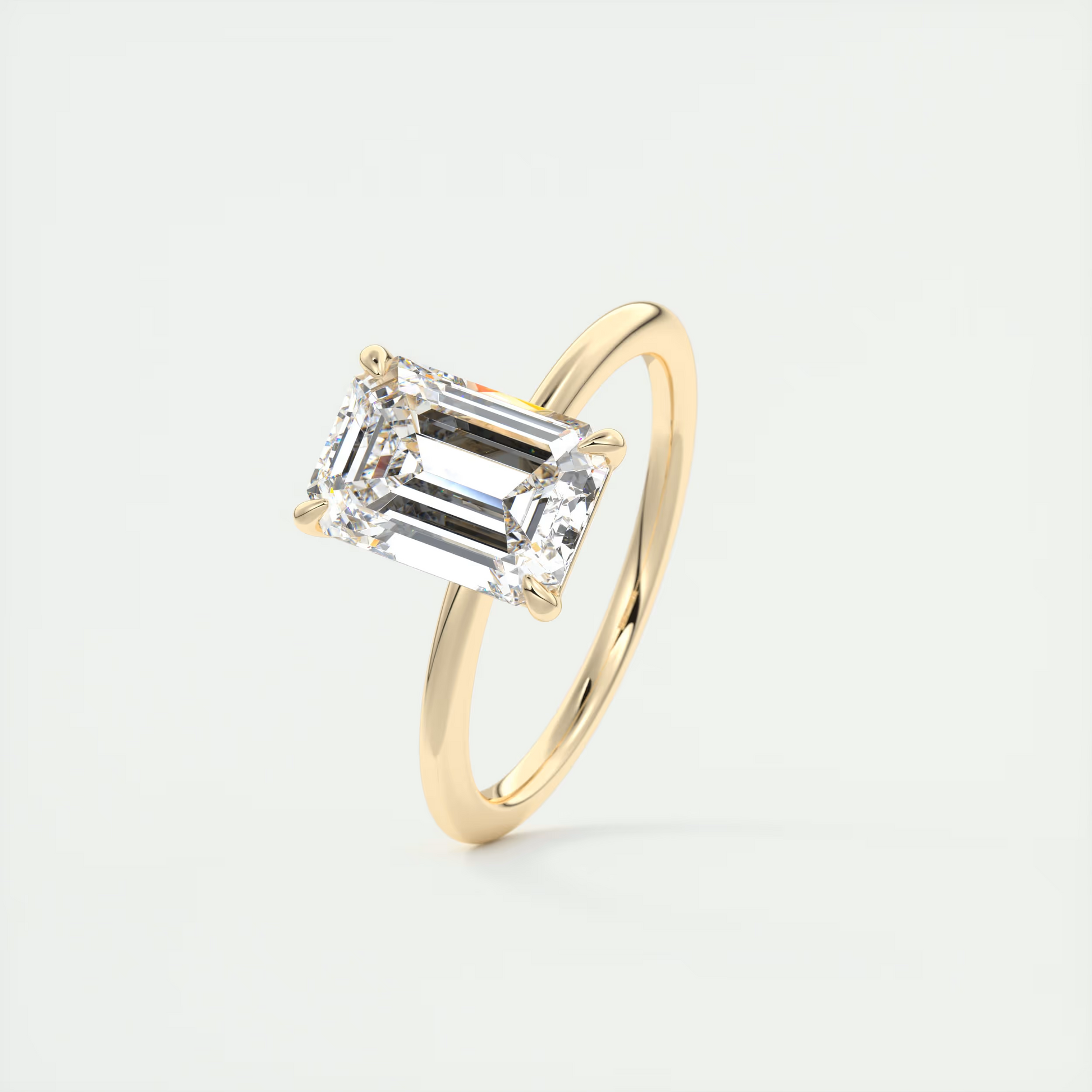 2 ct Emerald Solitaire Ring