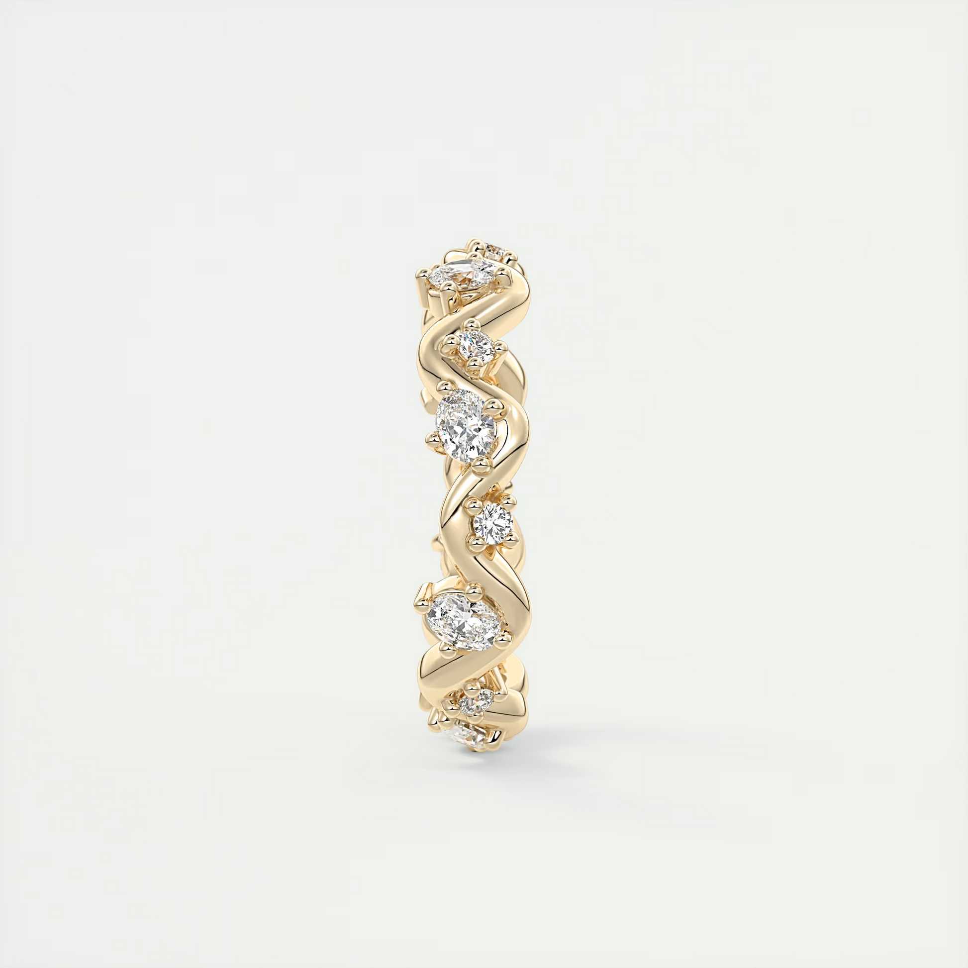 Oval Flutter Diamond Band (0.50 TCW)