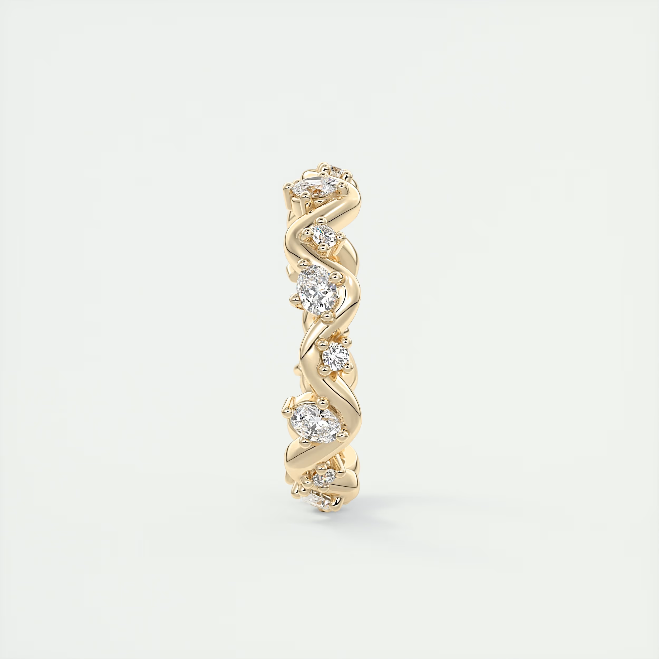 Oval Flutter Diamond Band (0.50 TCW)