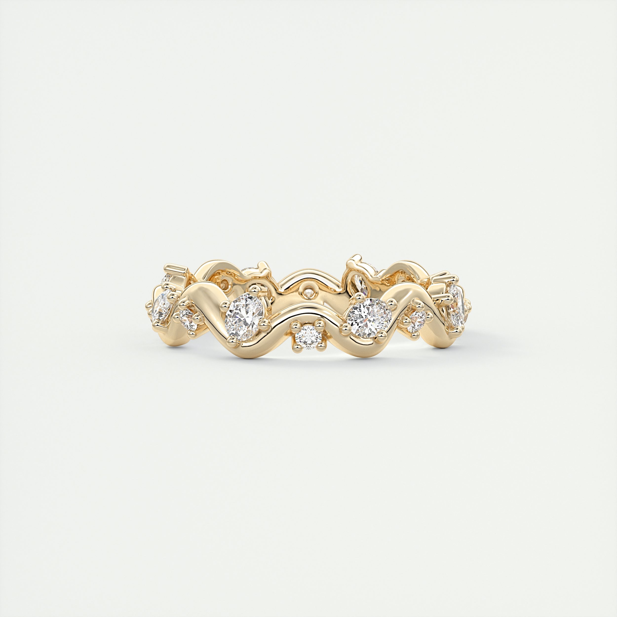 Oval Flutter Diamond Band (0.50 TCW)