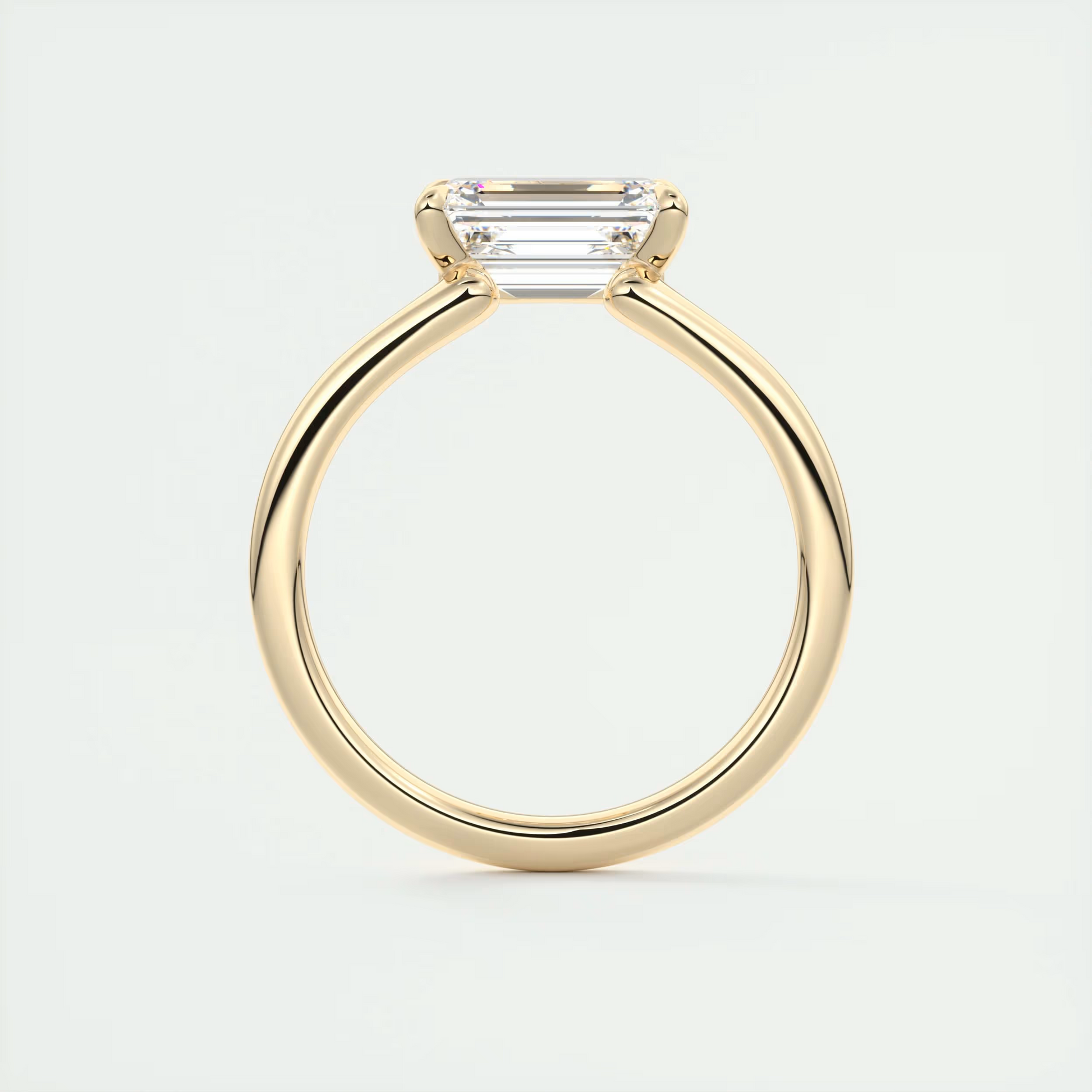 2 Carat East West Emerald Solitaire
