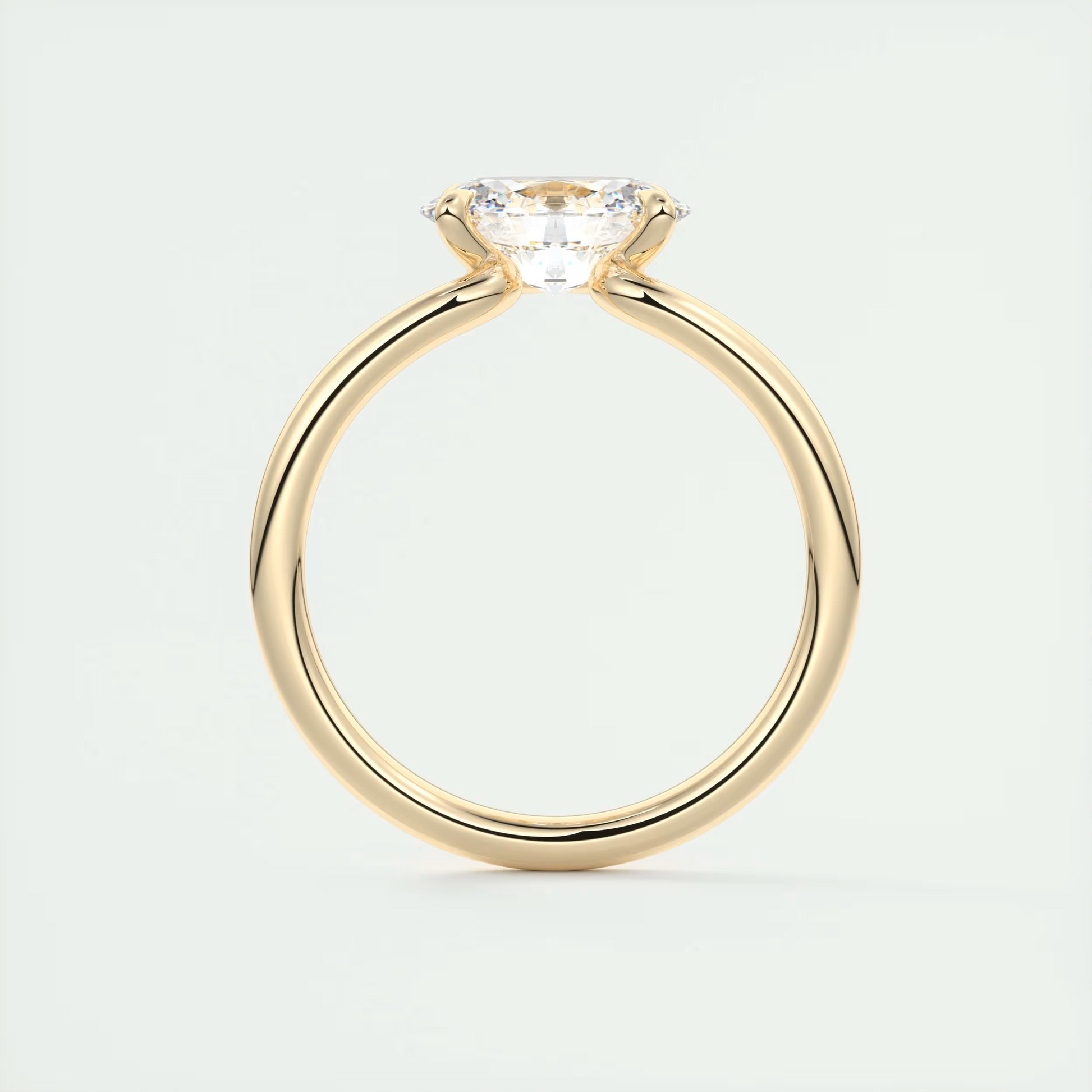 2 Carat Cantilever East West Oval Solitaire
