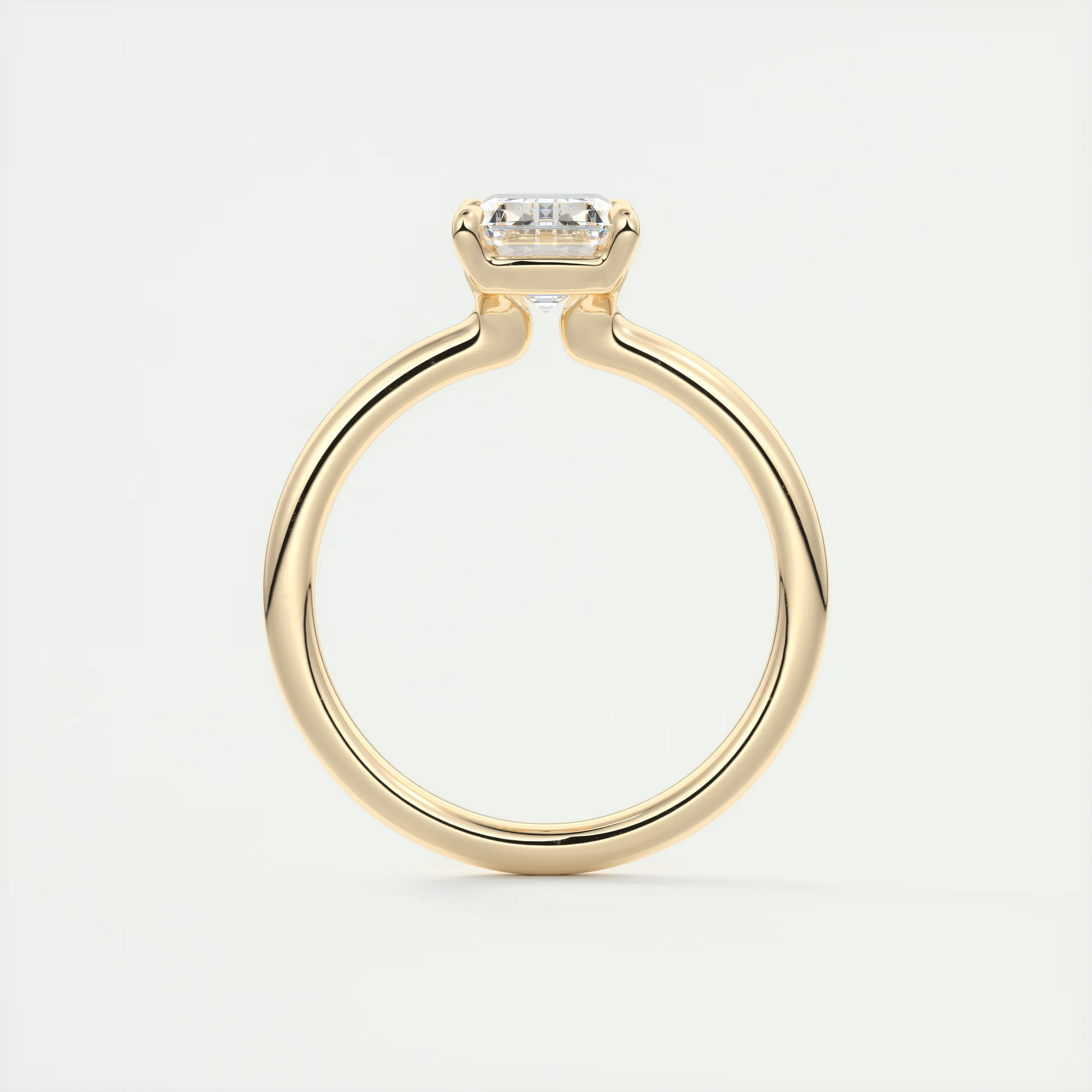 2 ct Emerald Flush Stacking Low Profile Solitaire